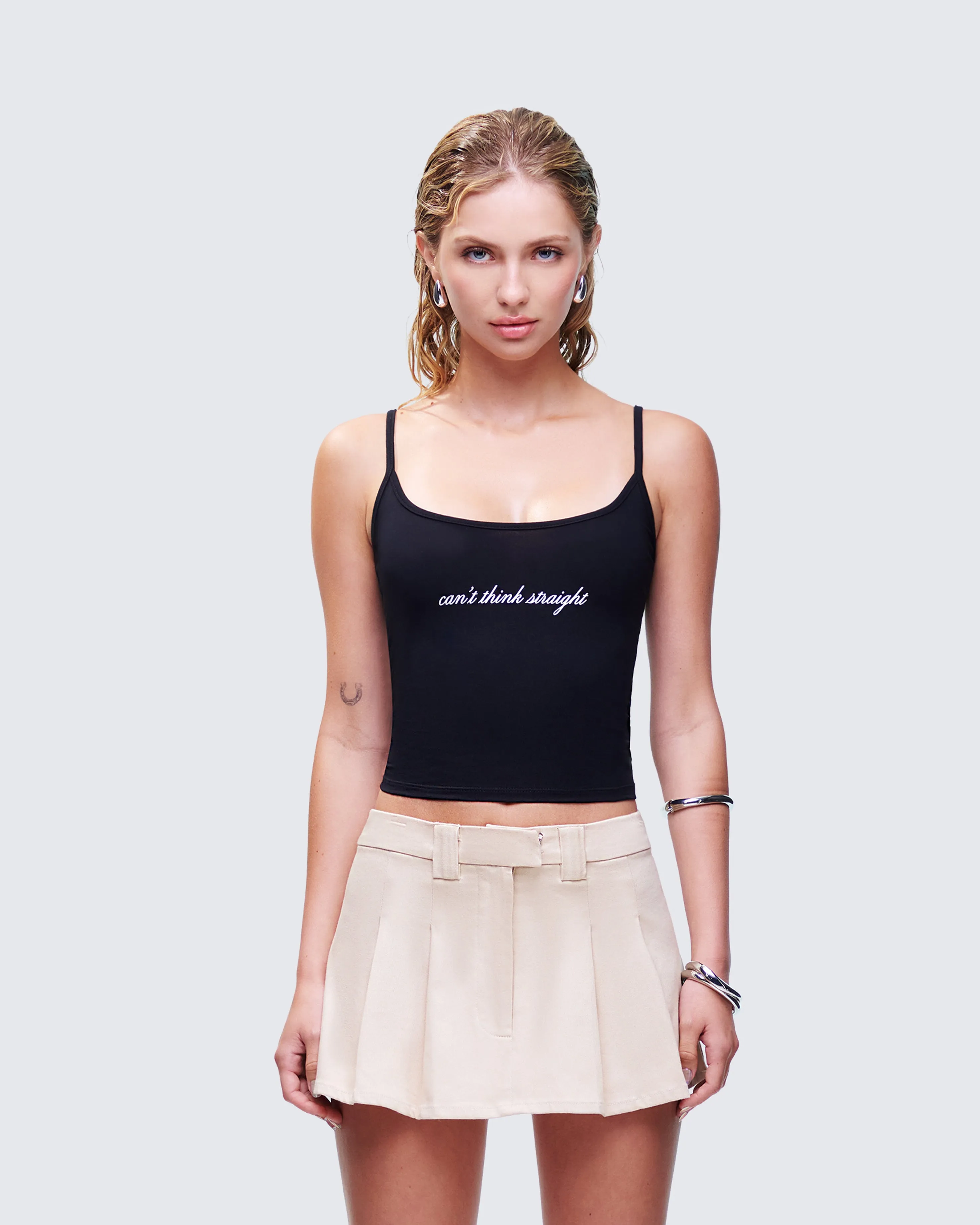 Kacie Black Slogan Cami Top sold by Finesse product image thumbnail 2