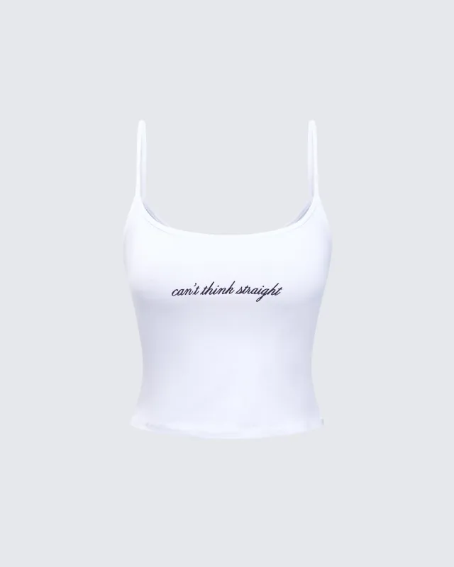 Kacie White Slogan Cami Top sold by Finesse
