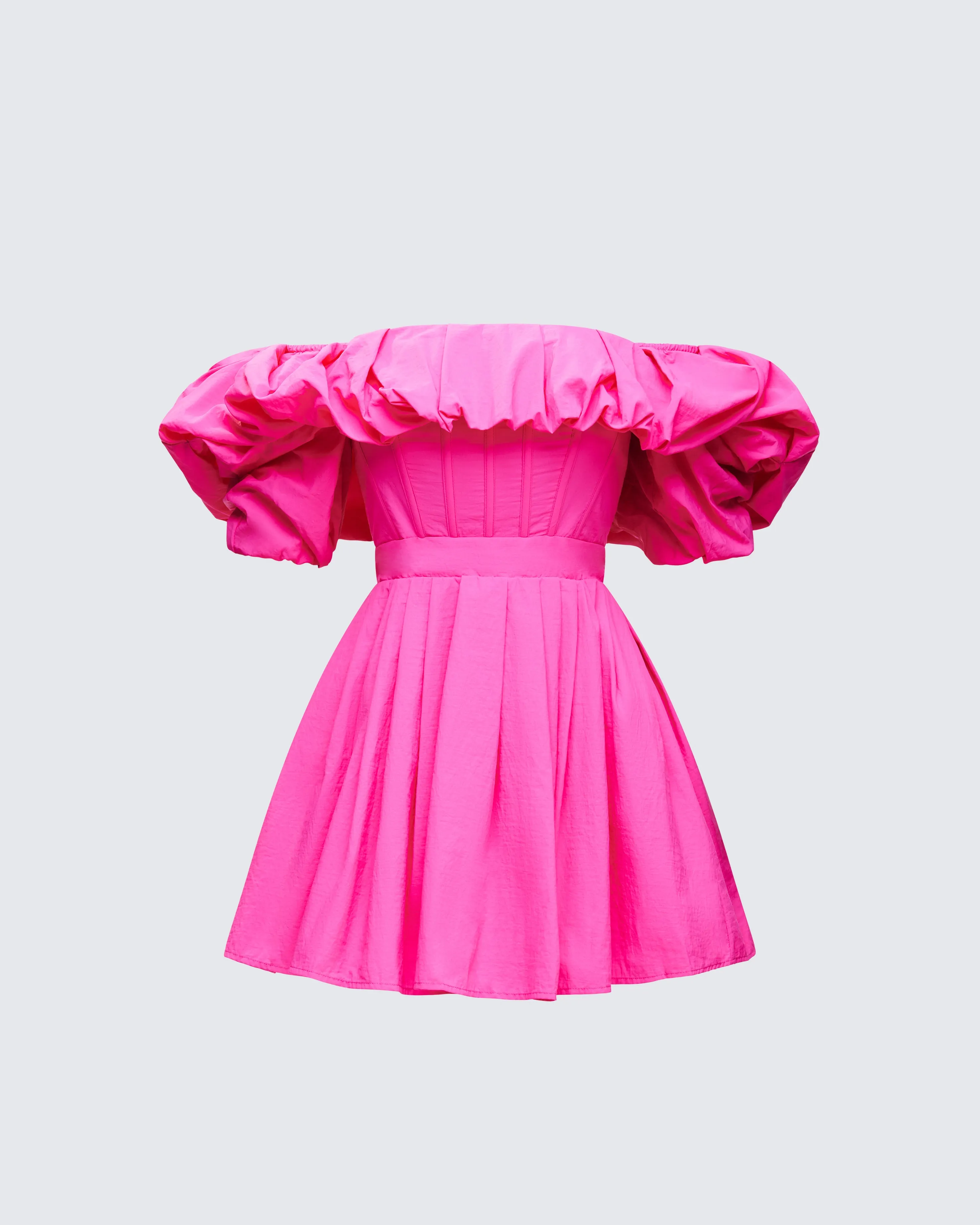 Rose Pink Corset Off Shoulder Mini Dress sold by Finesse