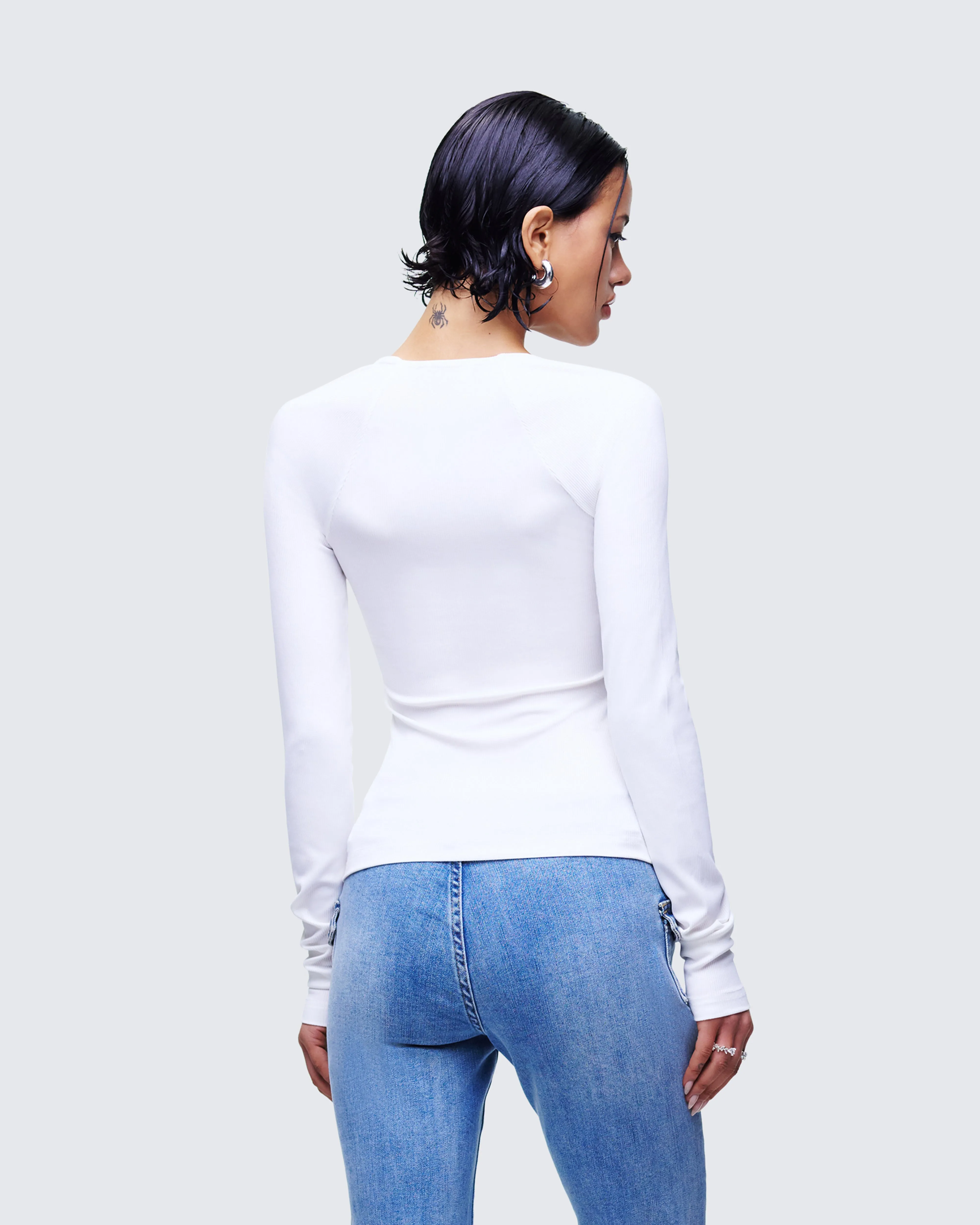 Draya White Rib Lace Top sold by Finesse product image thumbnail 4