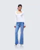 Draya White Rib Lace Top sold by Finesse
