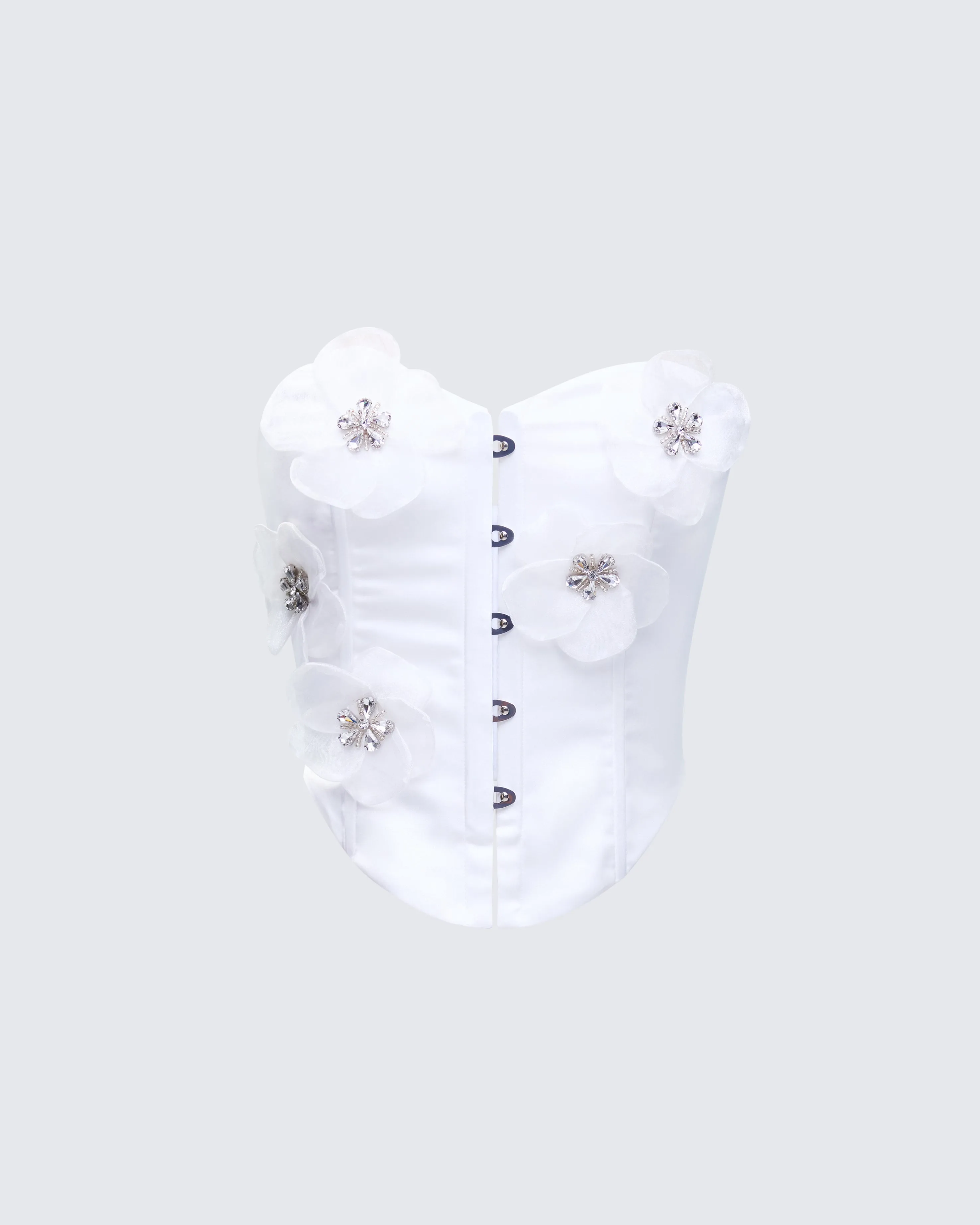 Saranna White Flower Corset sold by Finesse