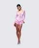 Oceane Pink Ruffle Edge Romper sold by Finesse