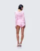 Oceane Pink Ruffle Edge Romper sold by Finesse