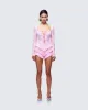Oceane Pink Ruffle Edge Romper sold by Finesse