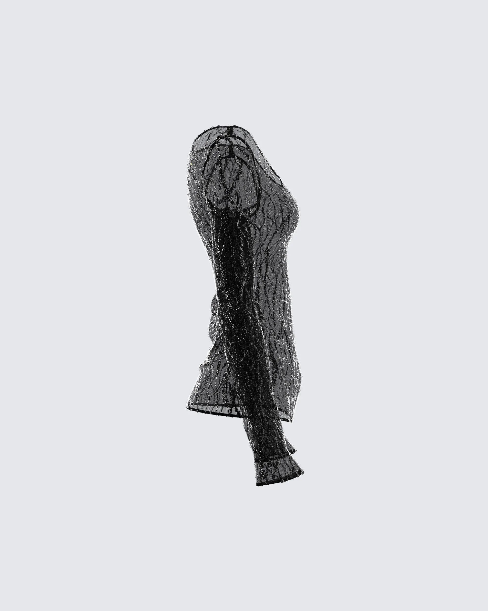 Francesca Black Sequin Sheer Top sold by Finesse product image thumbnail 2