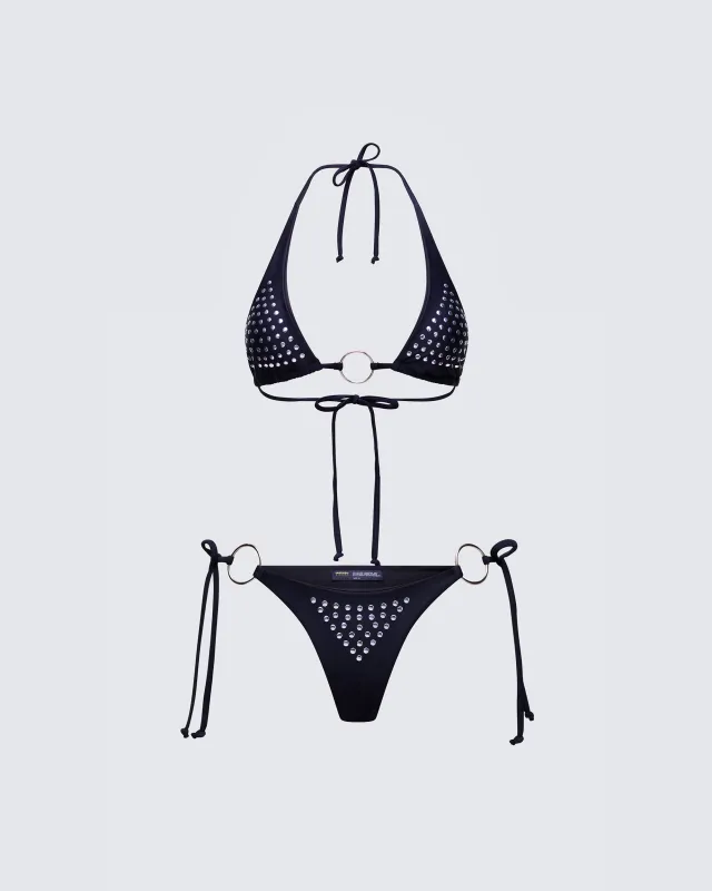 Quen Black Bikini Set sold by Finesse