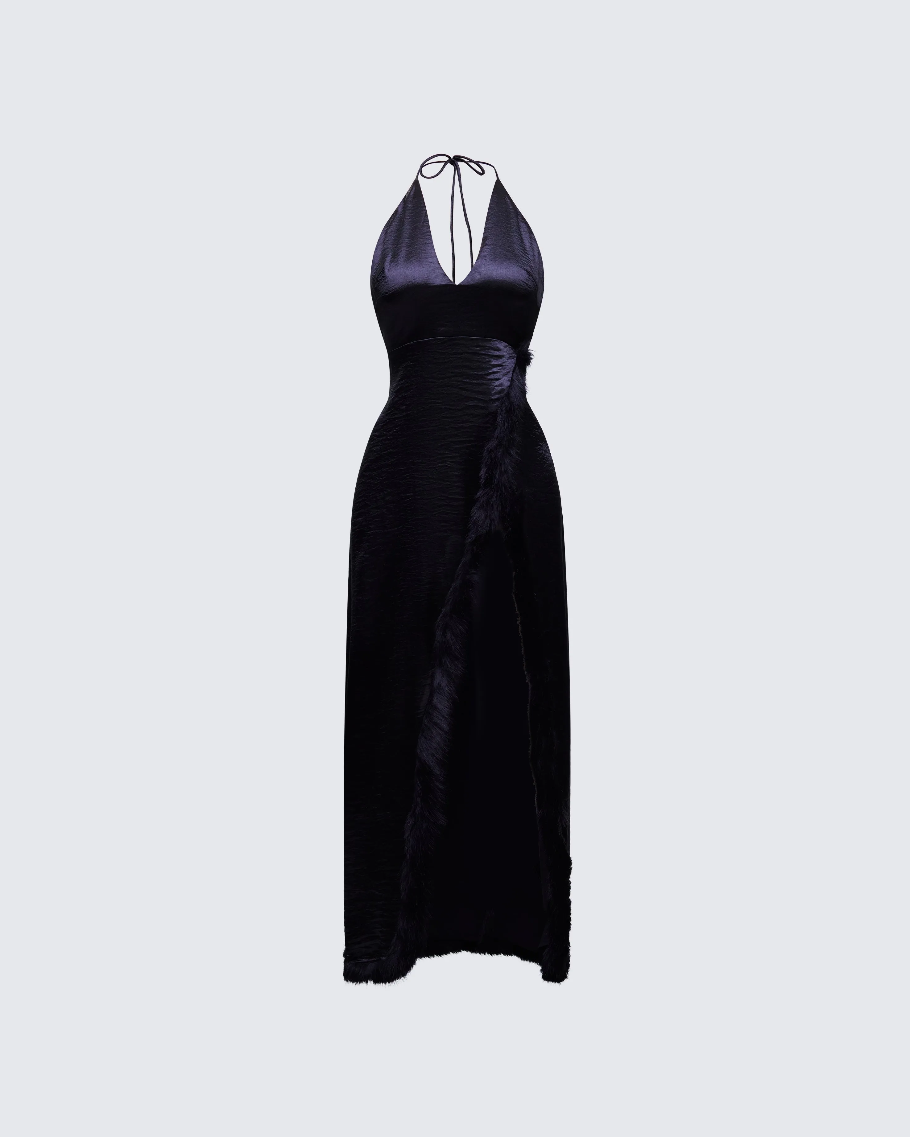 Ursula Black Wrap Maxi Dress sold by Finesse