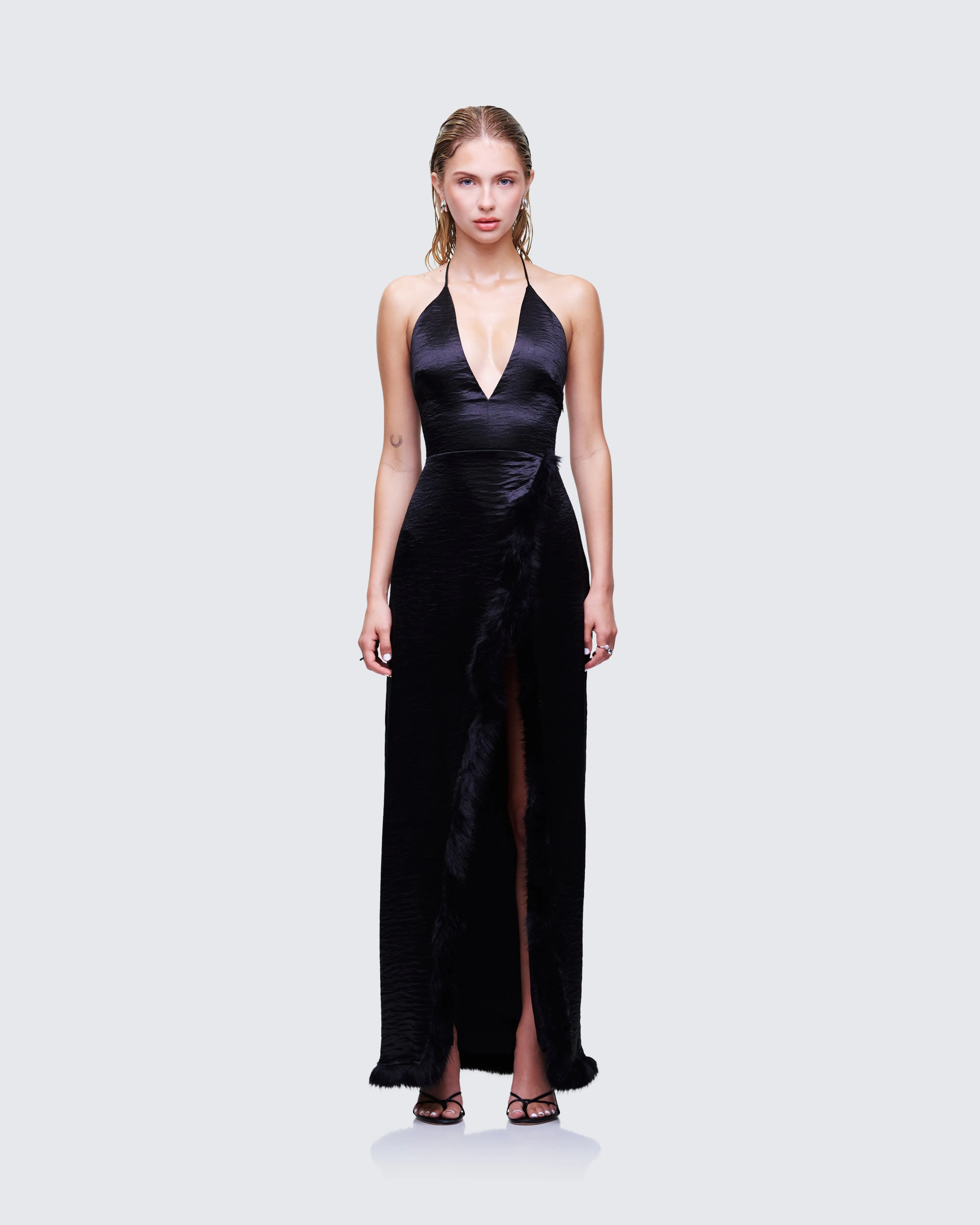 Ursula Black Wrap Maxi Dress sold by Finesse product image thumbnail 2