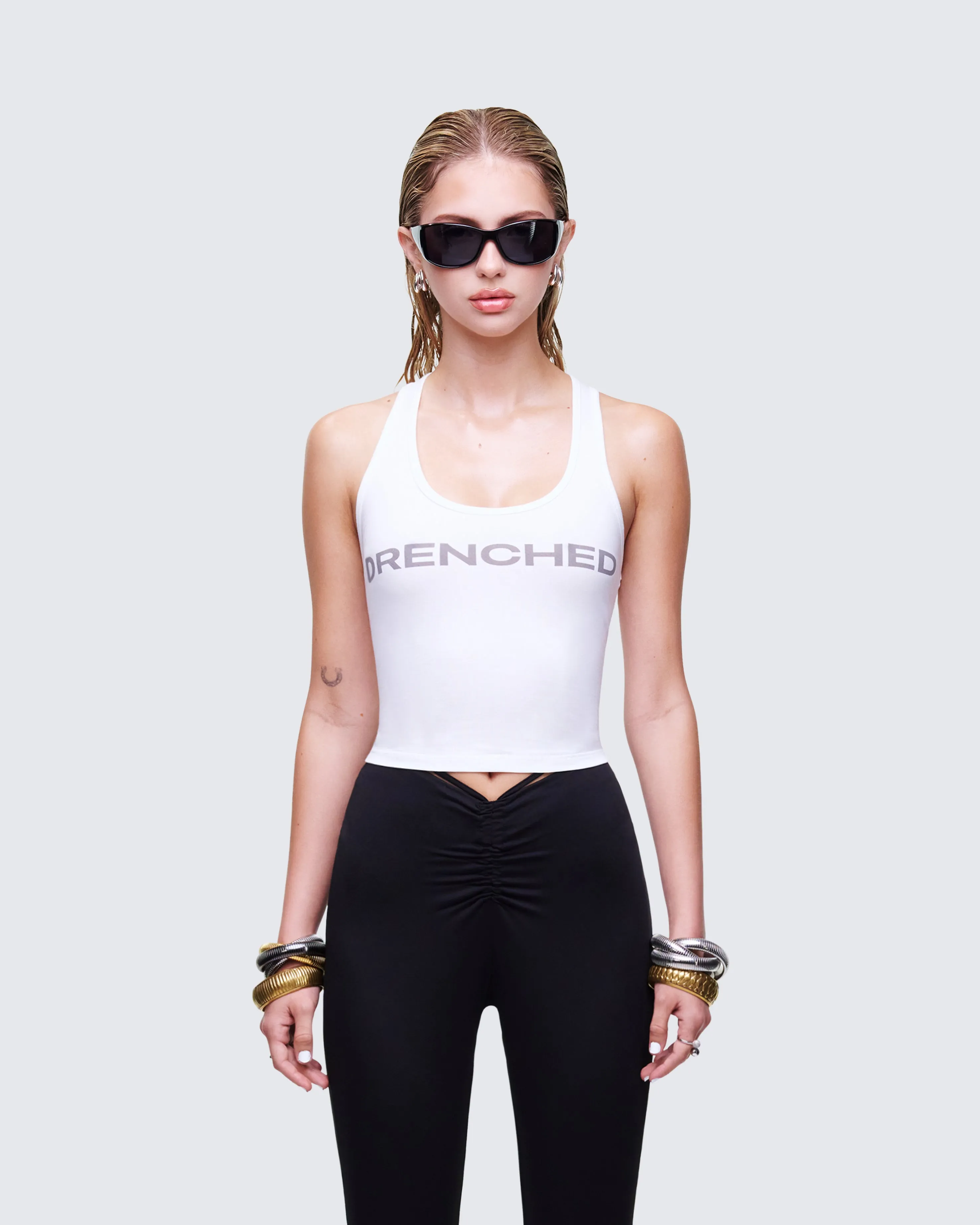 Setareh White Graphic Tank Top sold by Finesse product image thumbnail 2