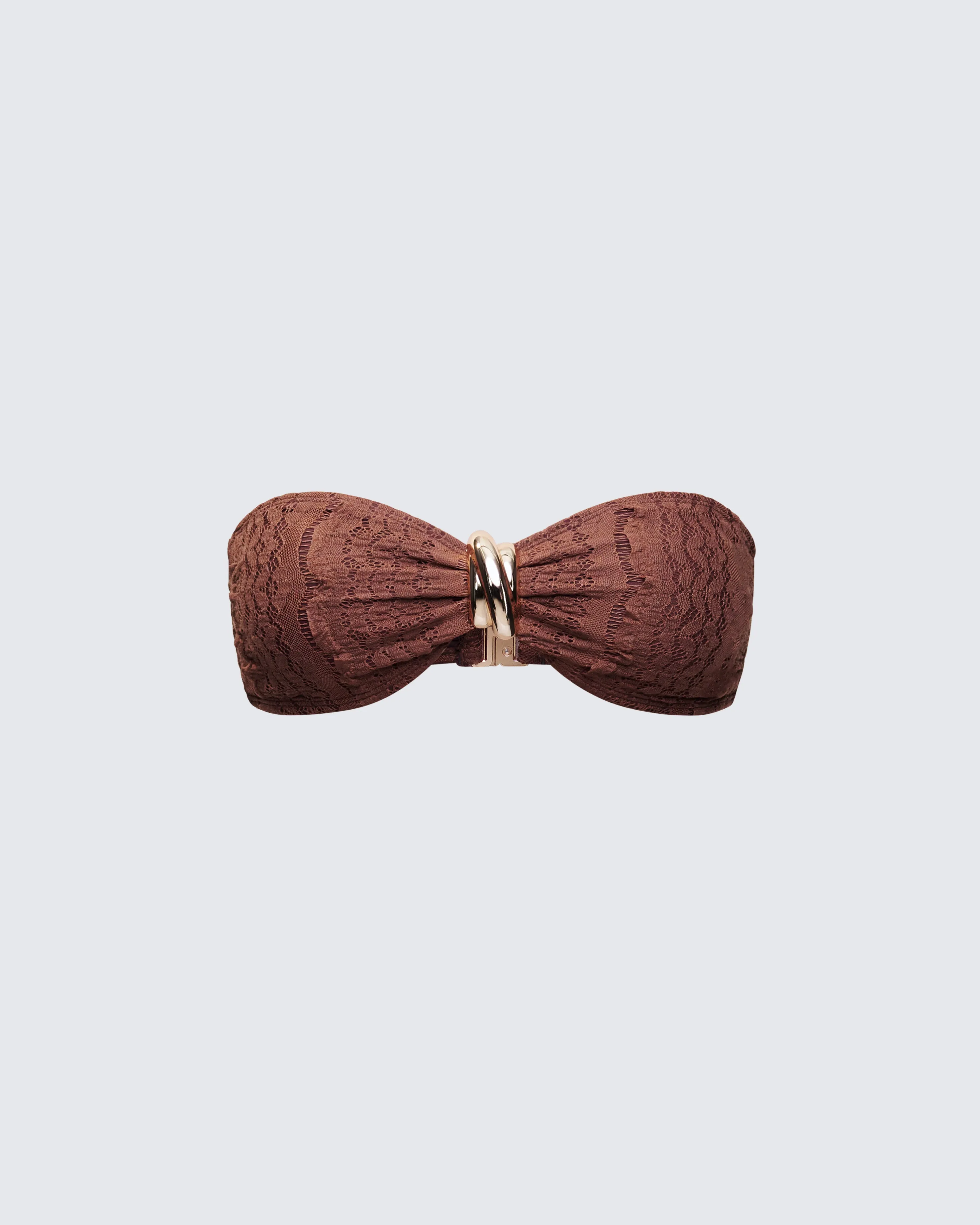 Dreya Brown Textured Bikini Top sold by Finesse