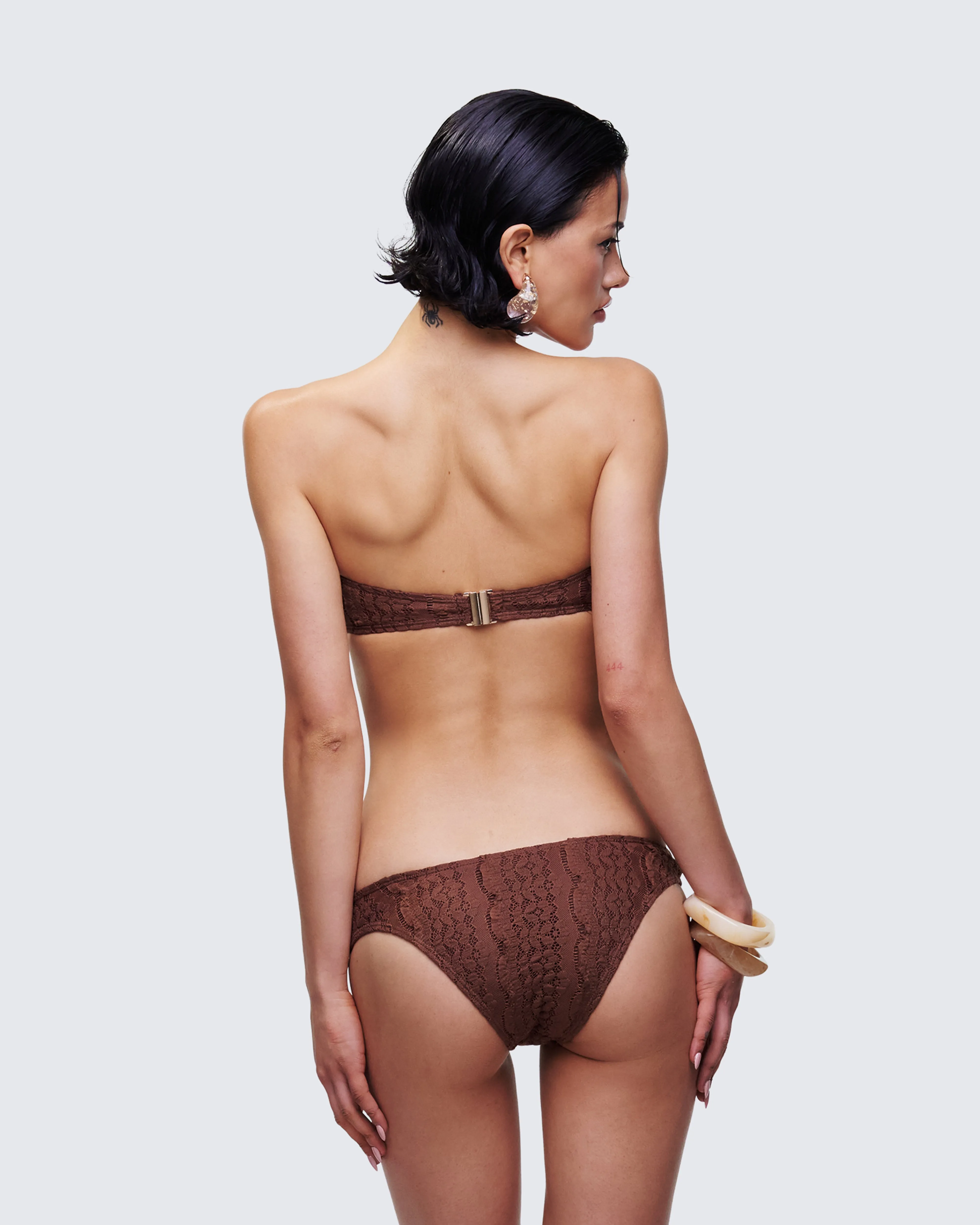 Dreya Brown Textured Bikini Top sold by Finesse product image thumbnail 4