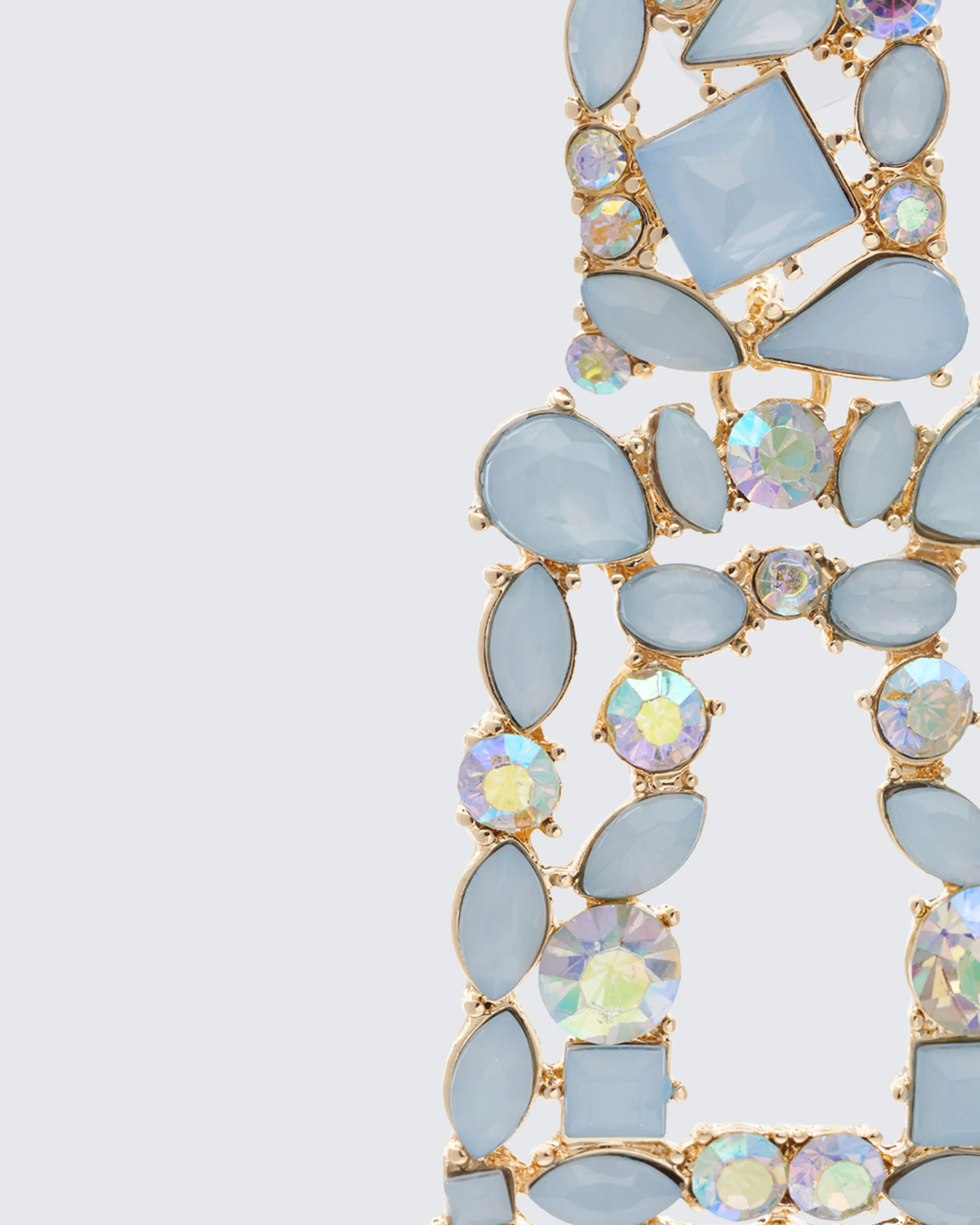 Kamari Blue Encrusted Dangle Earrings sold by Finesse product image thumbnail 3