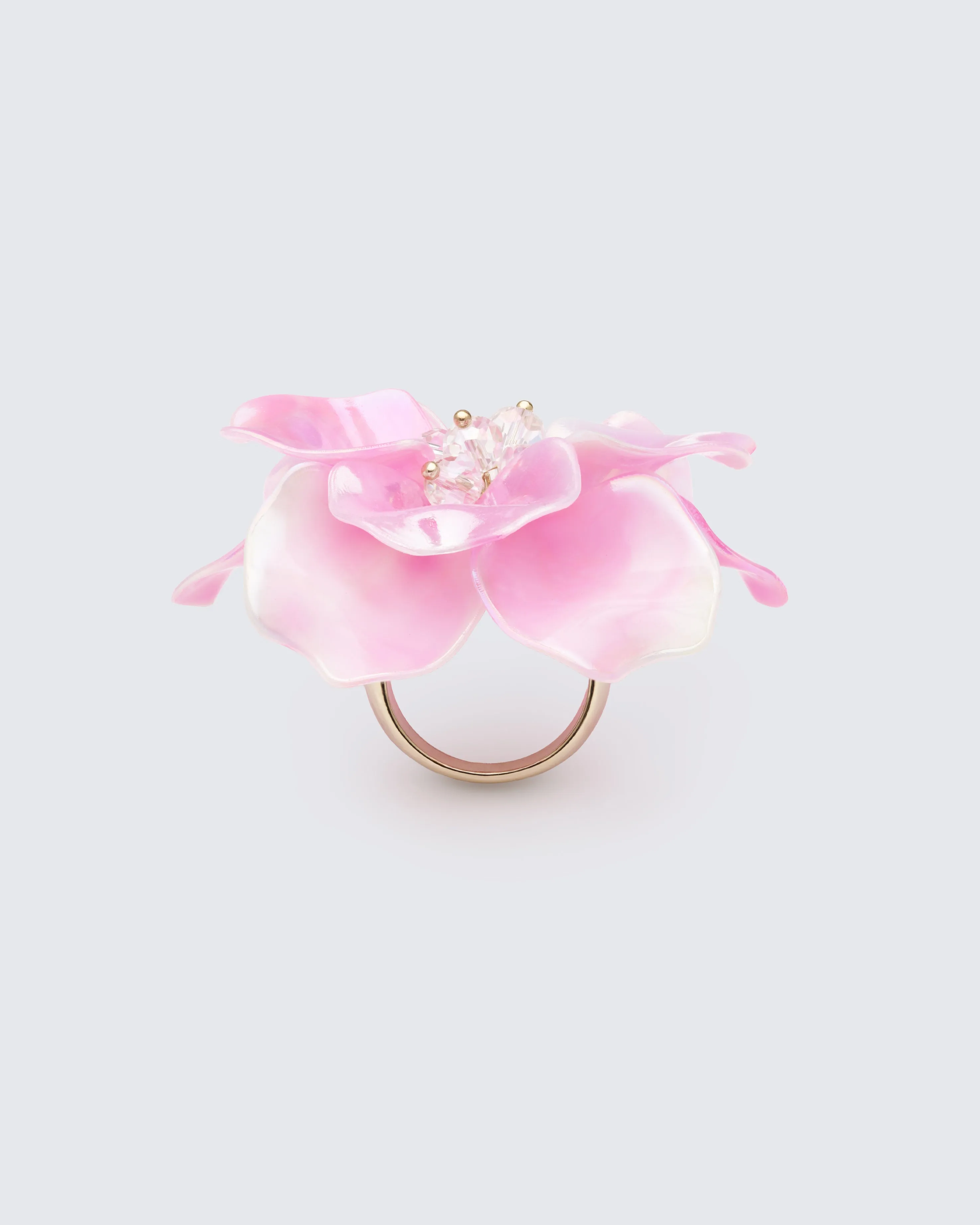 Signe Pink Sculpted Flower Ring sold by Finesse product image thumbnail 2