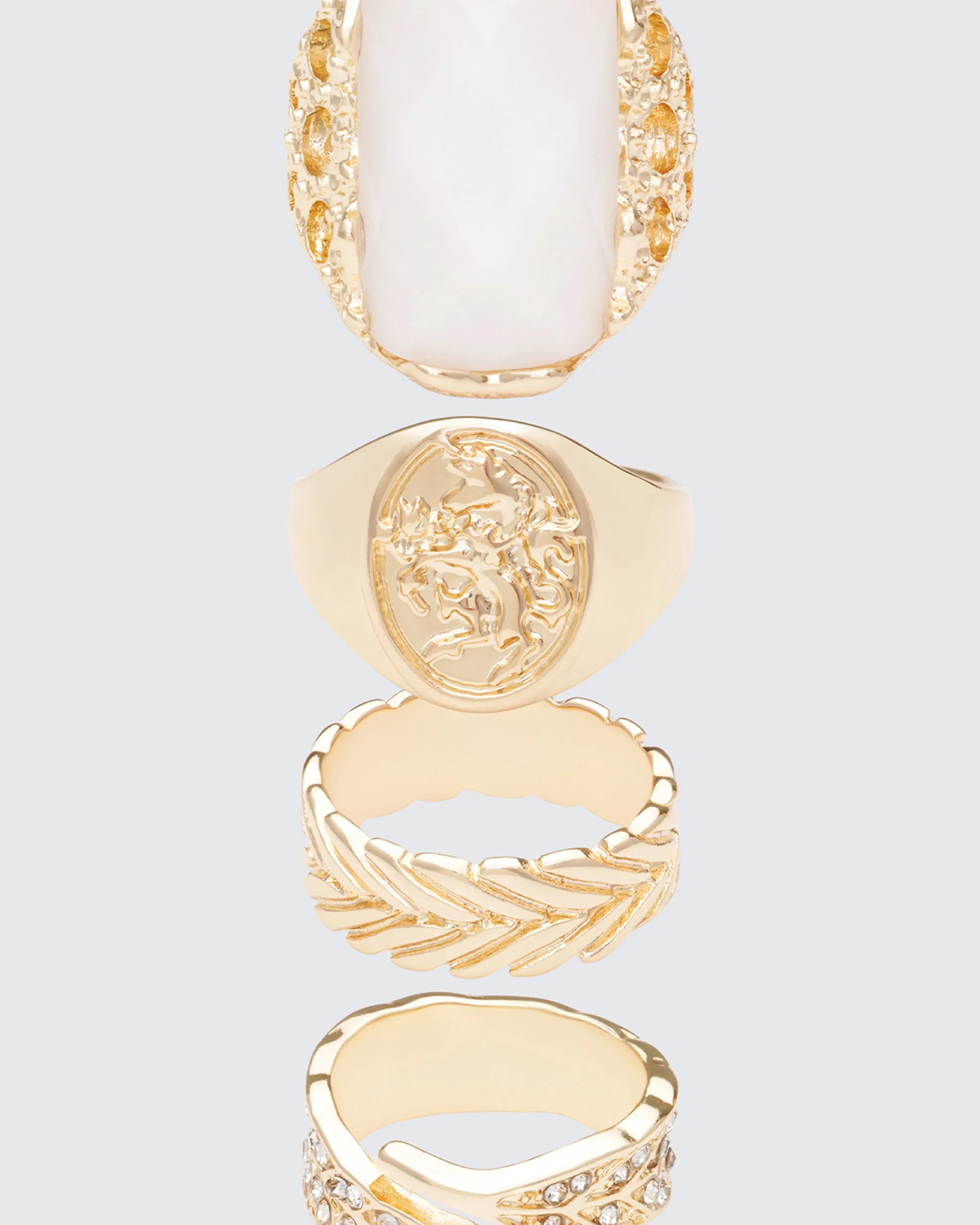 Wilda Gold Signet Set - 4 Pack sold by Finesse product image thumbnail 3