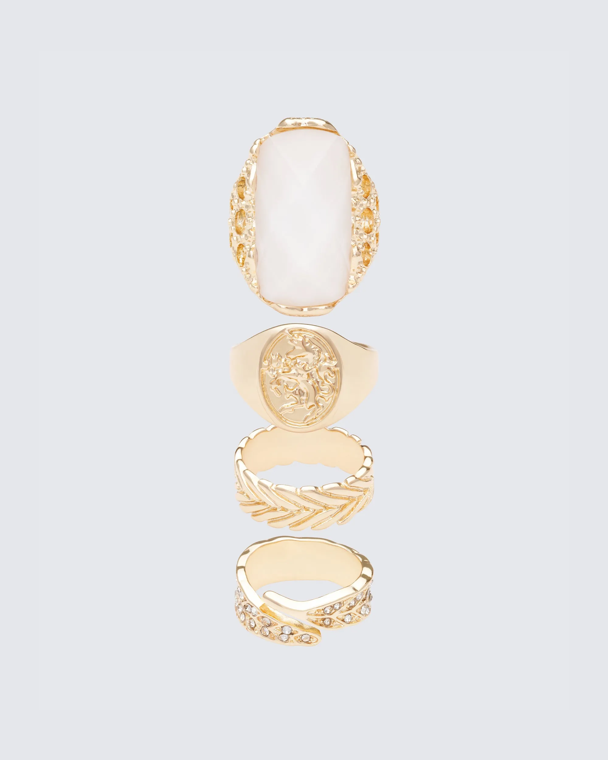 Wilda Gold Signet Set - 4 Pack sold by Finesse
