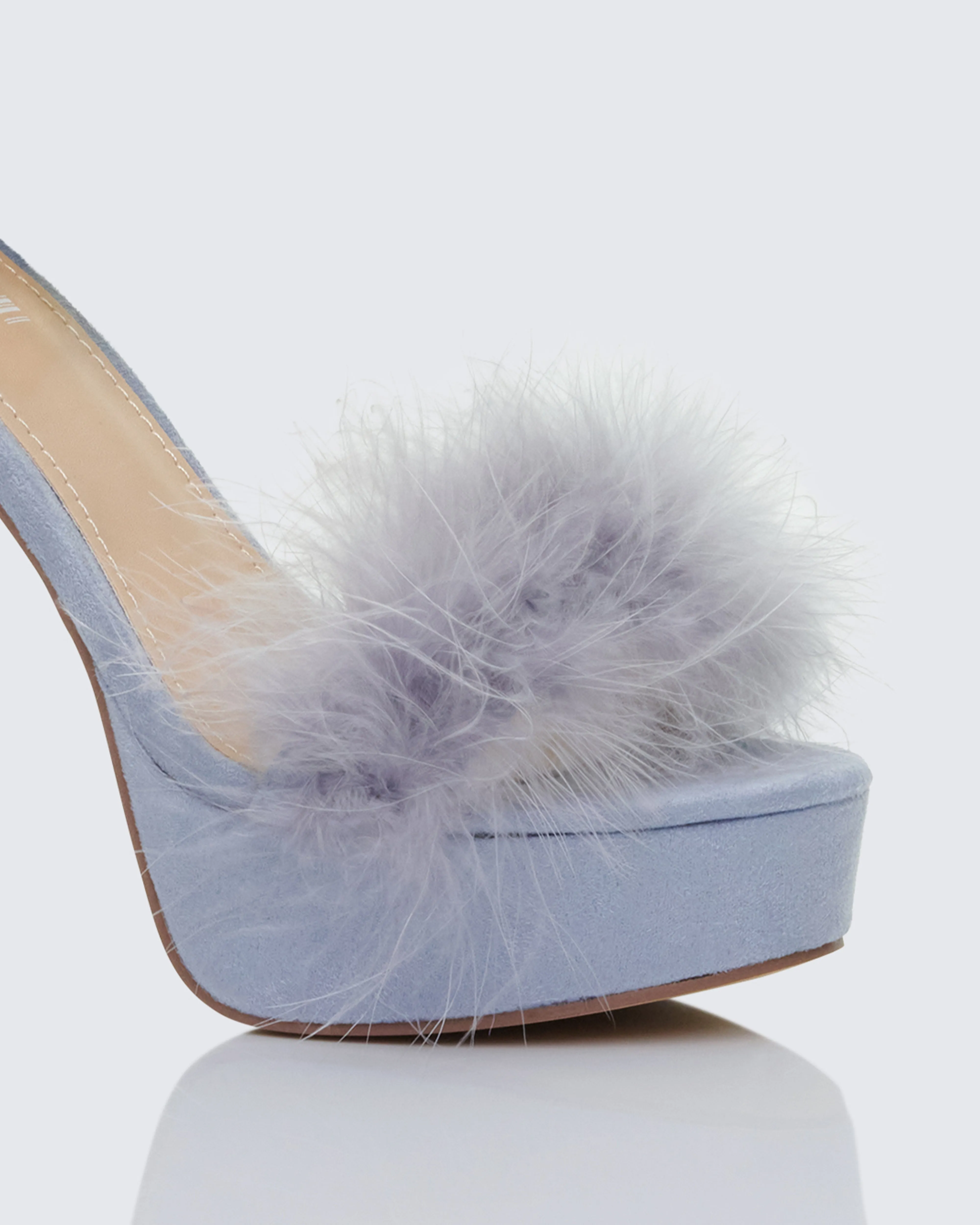 Erminia Blue Feather Detail Heels sold by Finesse product image thumbnail 4