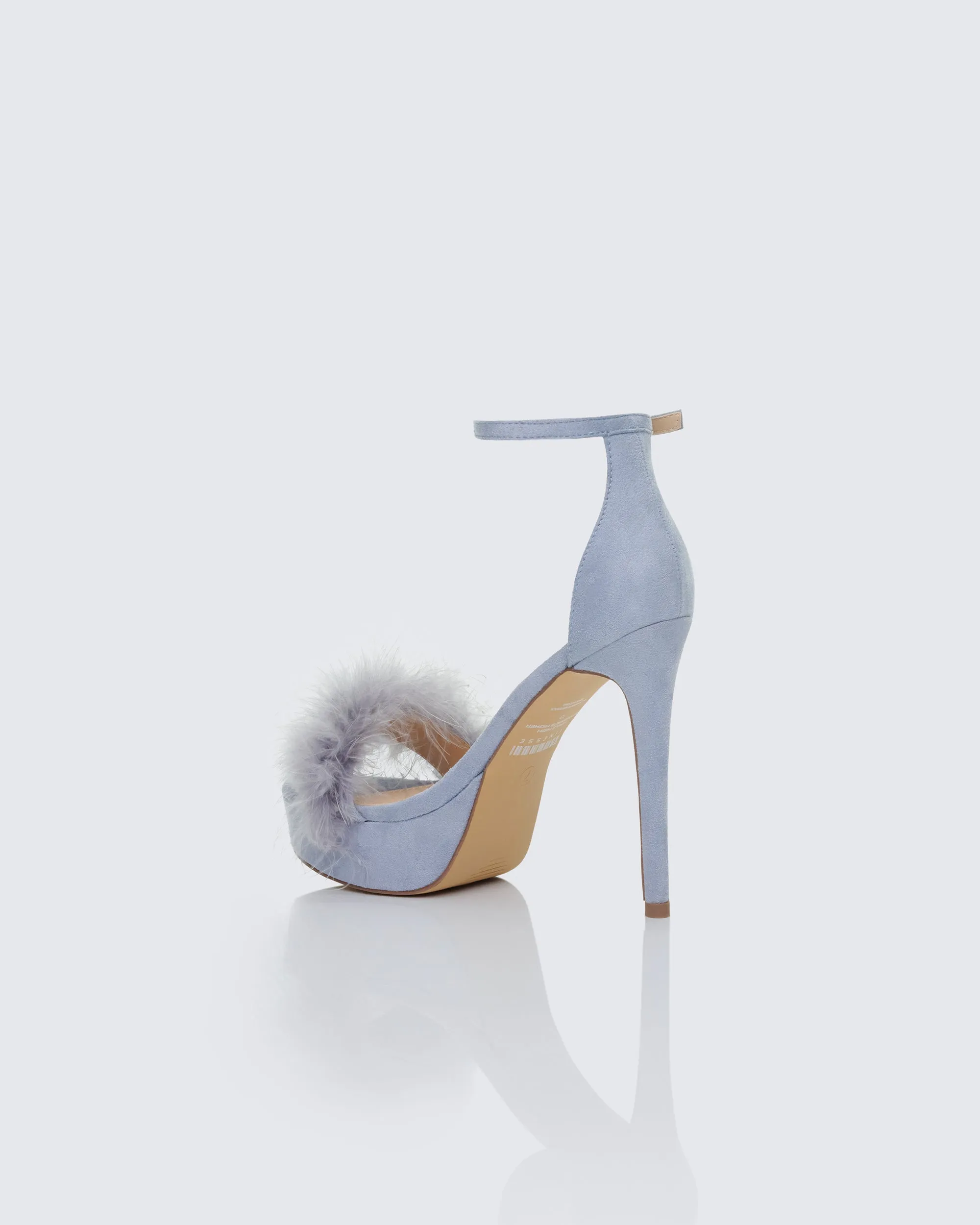 Erminia Blue Feather Detail Heels sold by Finesse product image thumbnail 3