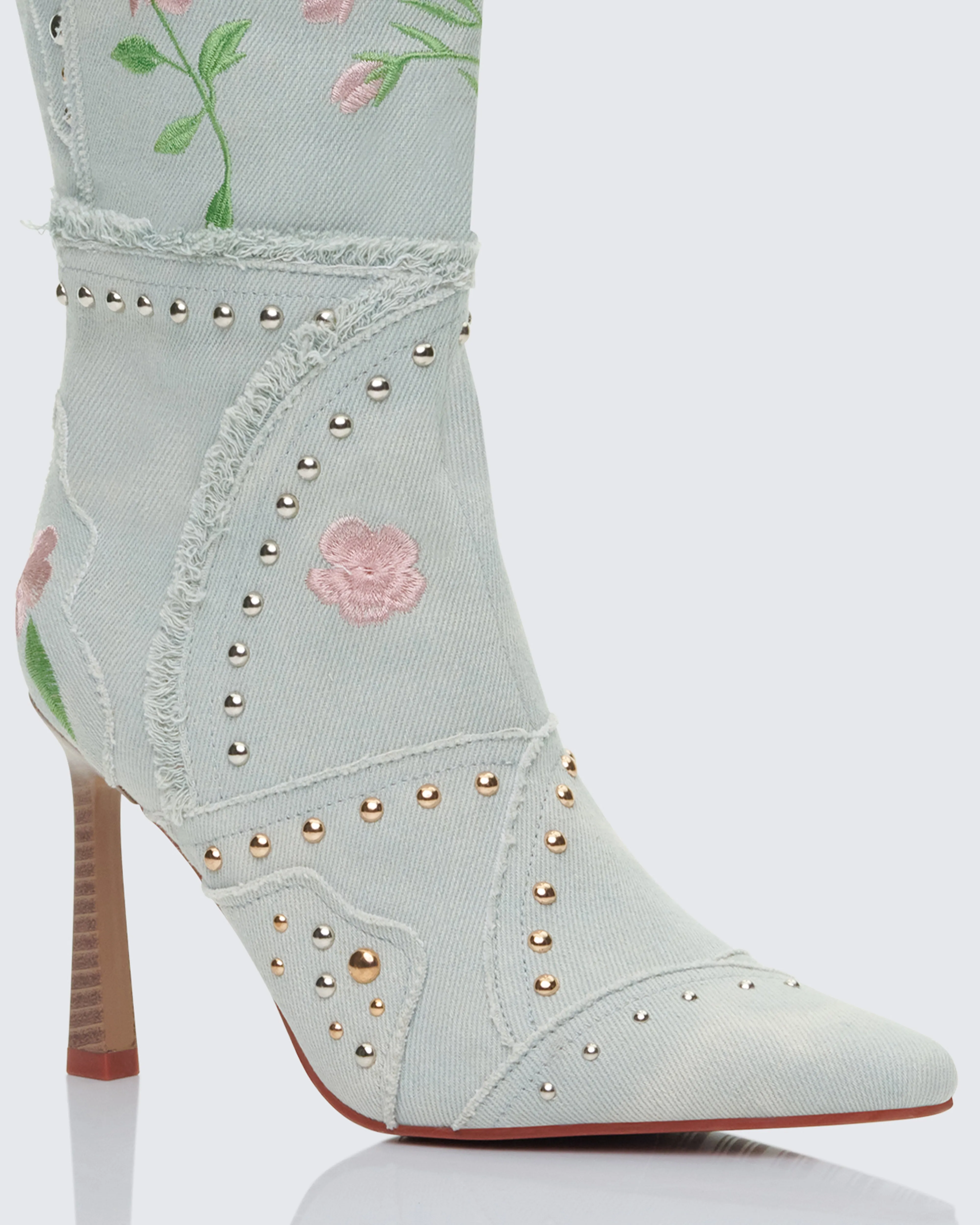 Carmen Blue Denim Embroidered Boot sold by Finesse product image thumbnail 4