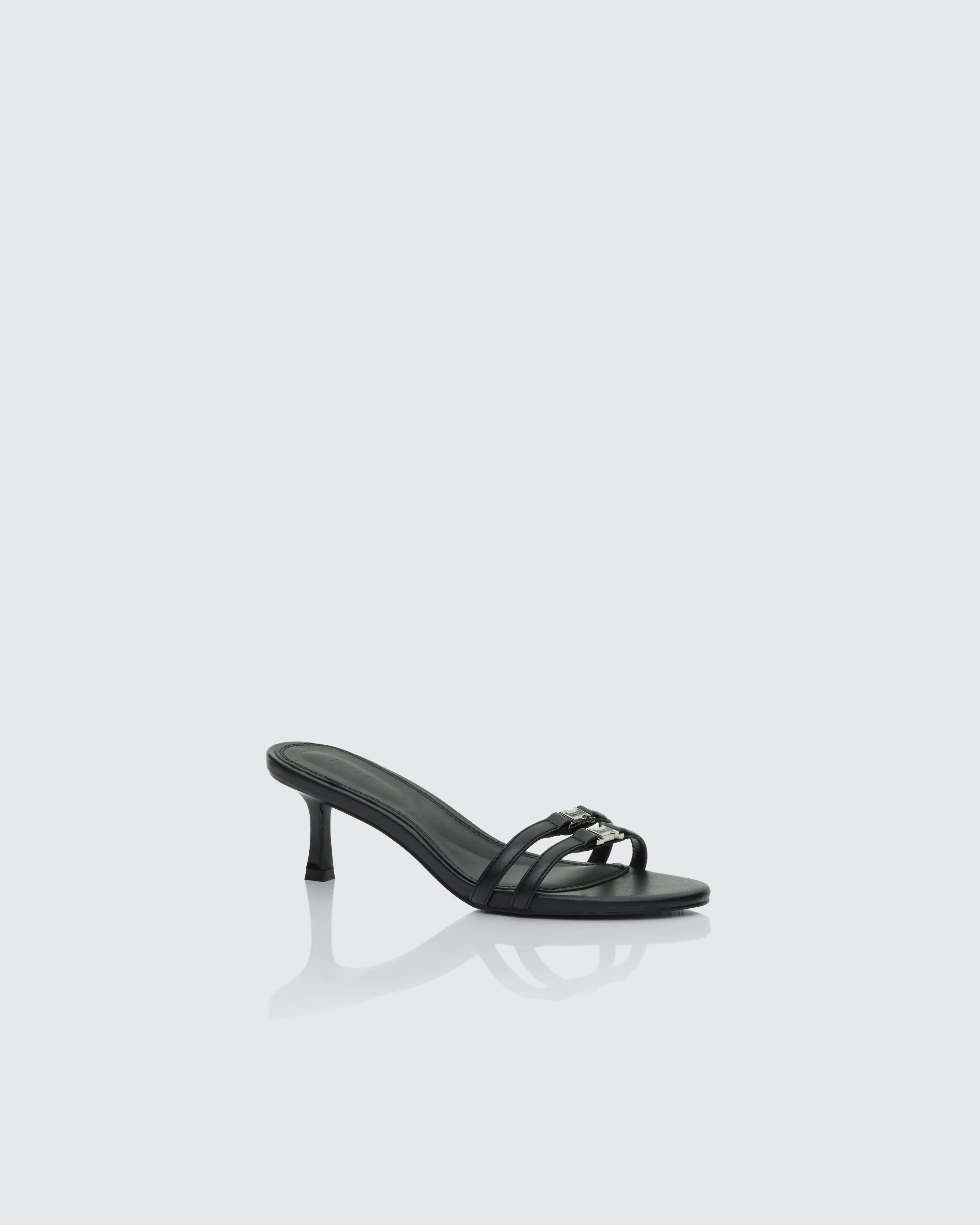 Queenie Black Safety Buckle Kitten Heel sold by Finesse product image thumbnail 2
