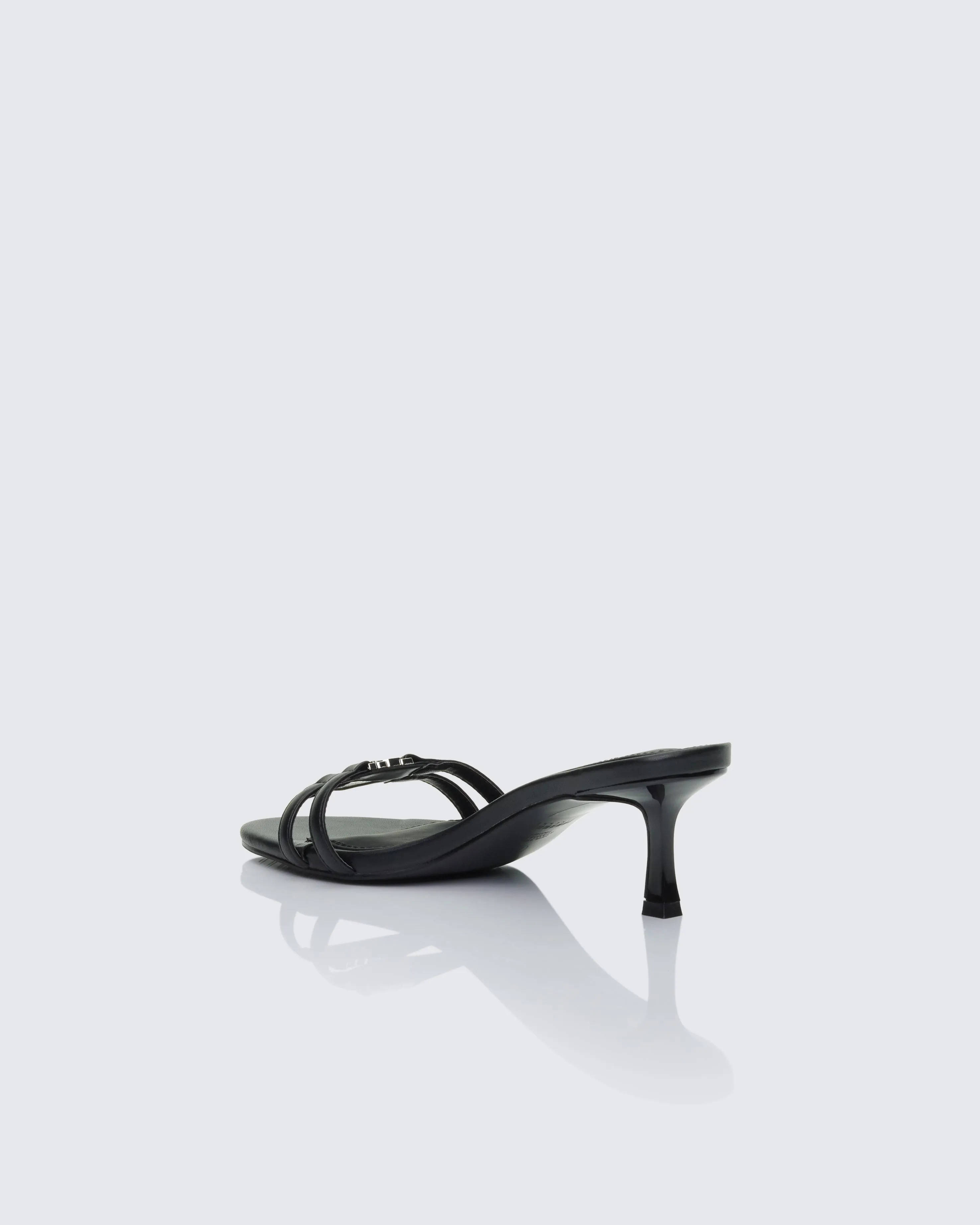Queenie Black Safety Buckle Kitten Heel sold by Finesse product image thumbnail 3