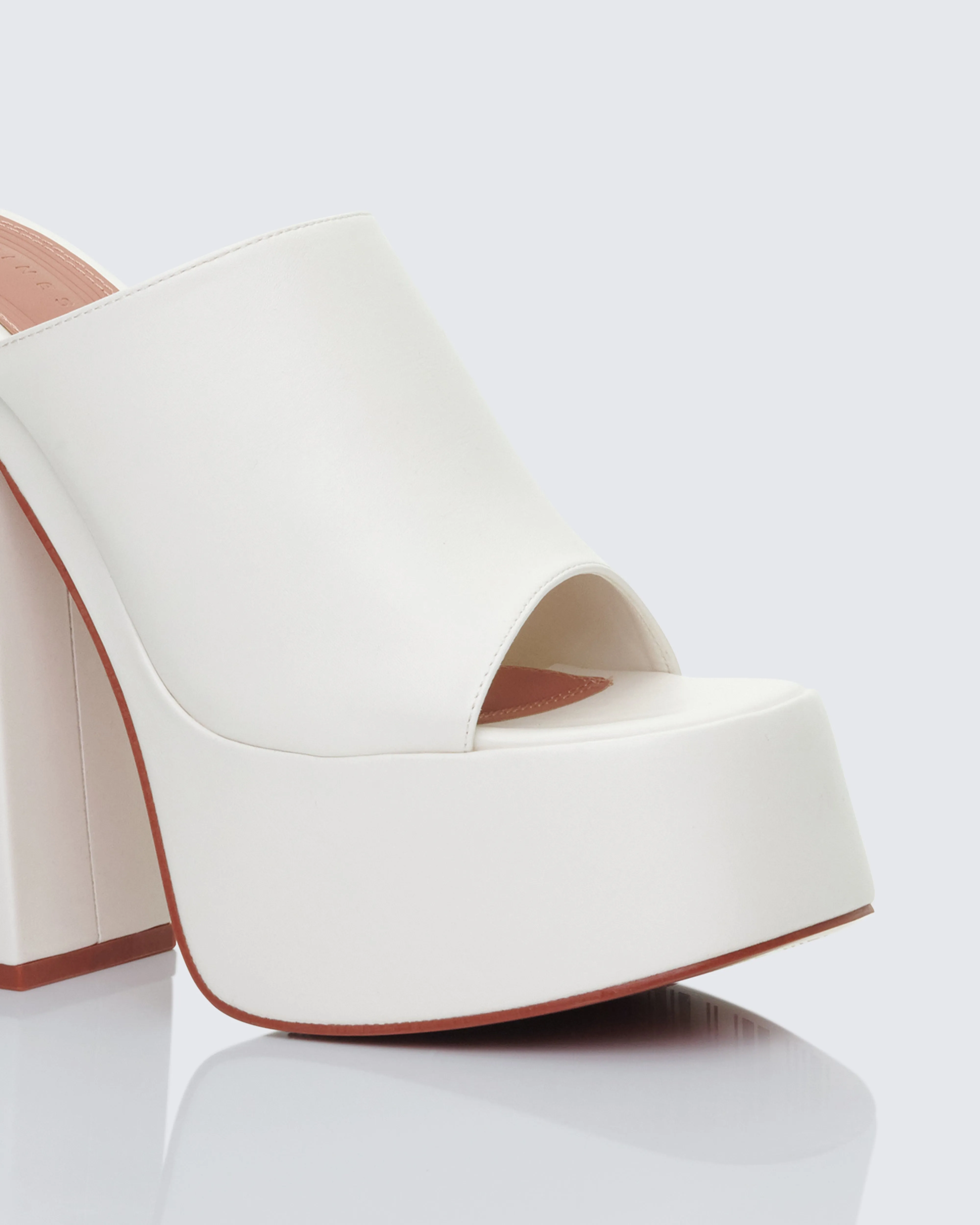 Saige White Open Toe Platform Sandal sold by Finesse product image thumbnail 4