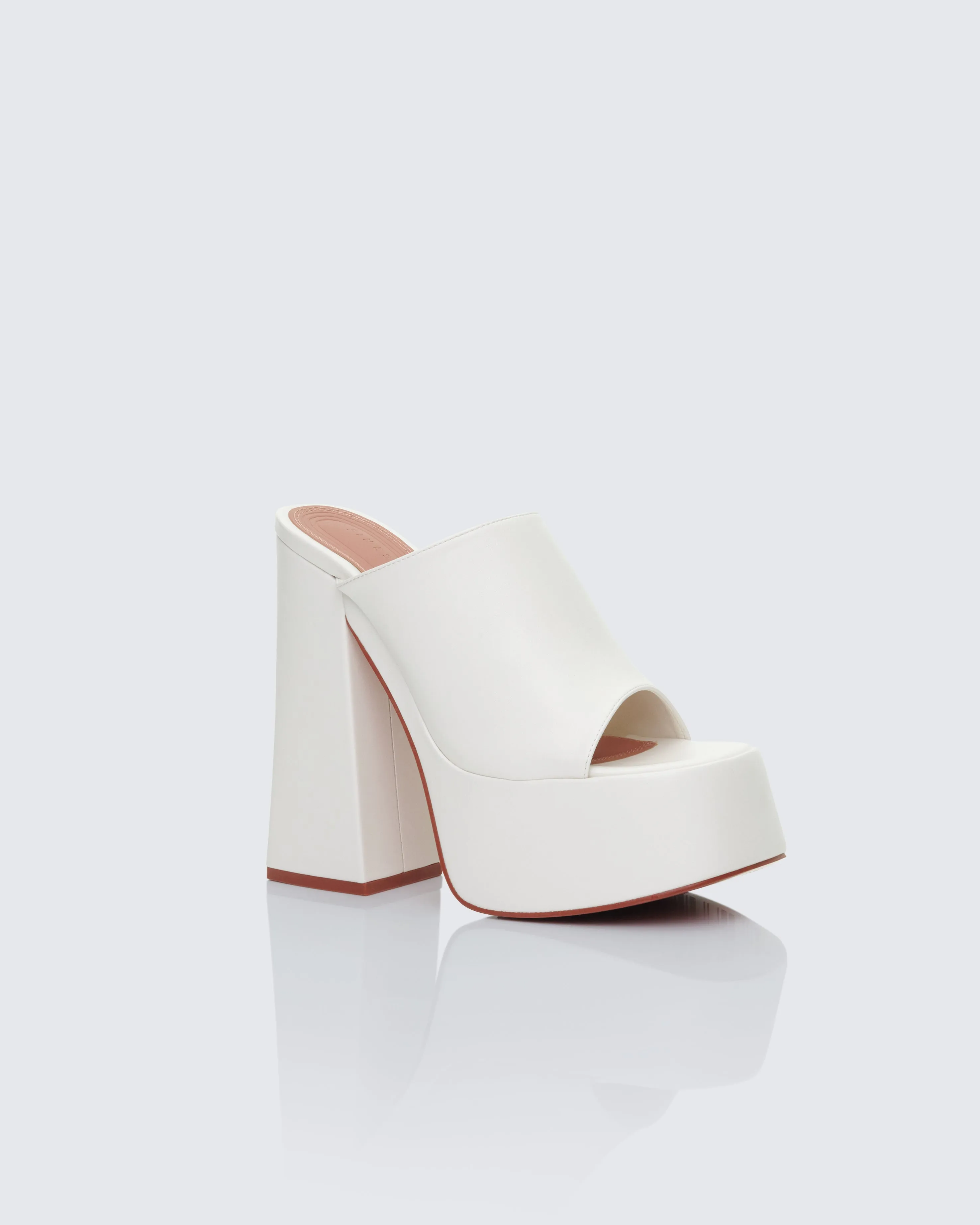 Saige White Open Toe Platform Sandal sold by Finesse product image thumbnail 2