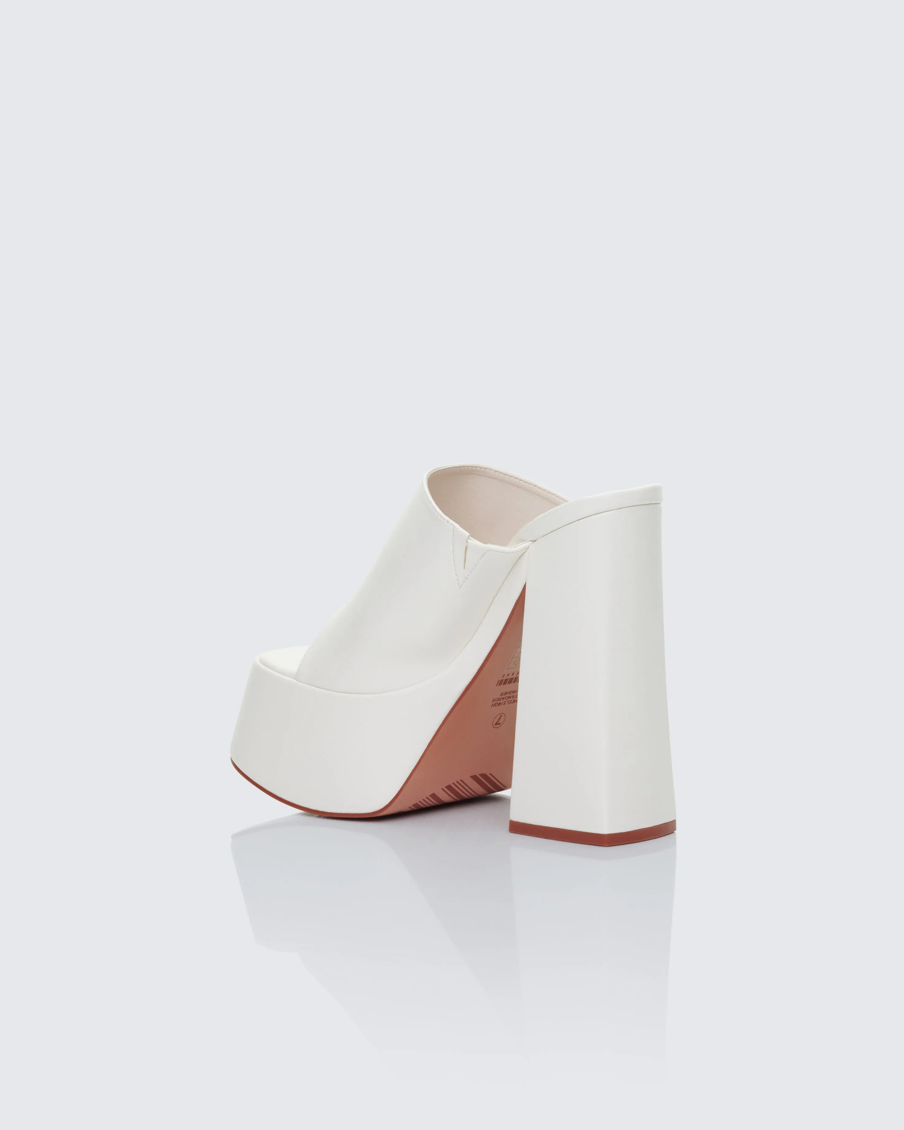Saige White Open Toe Platform Sandal sold by Finesse product image thumbnail 3
