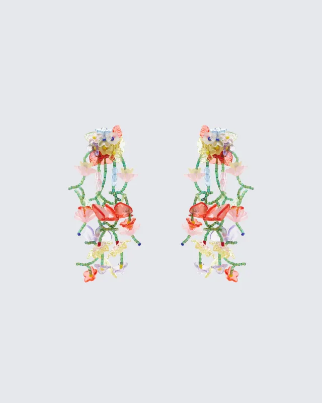 Brynja Summer Florals Chandelier Earrings sold by Finesse