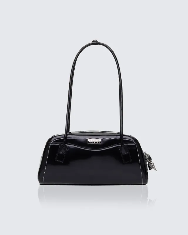Nyra Black Iconic Bowler Bag sold by Finesse