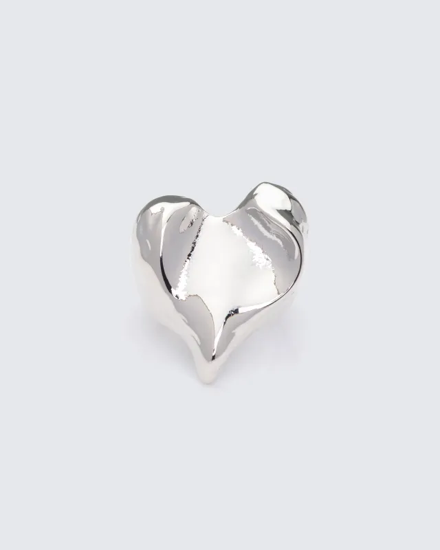 Nerina Silver Drop Heart Ring sold by Finesse