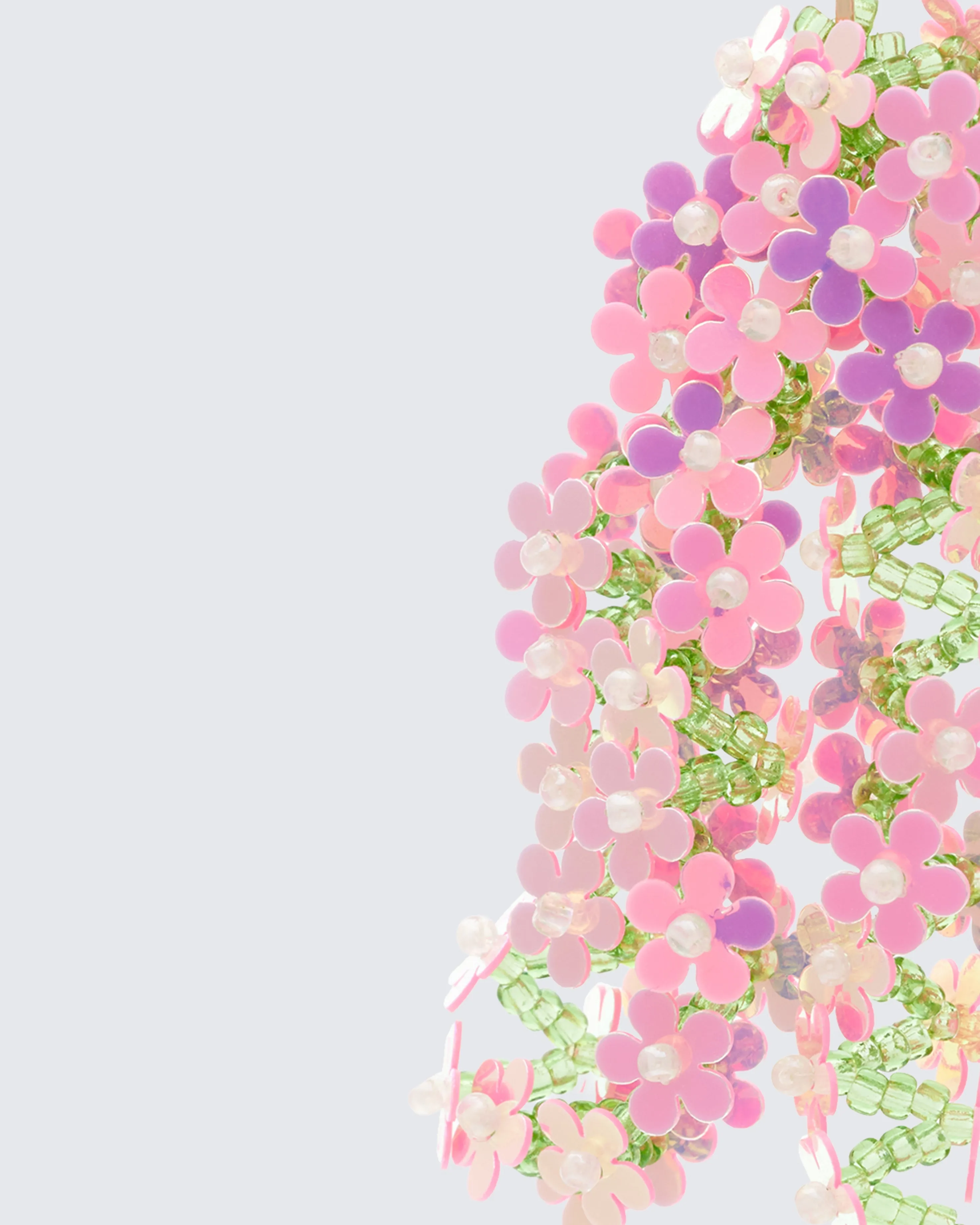 Neriel Pink Floral Chandelier Earrings sold by Finesse product image thumbnail 3