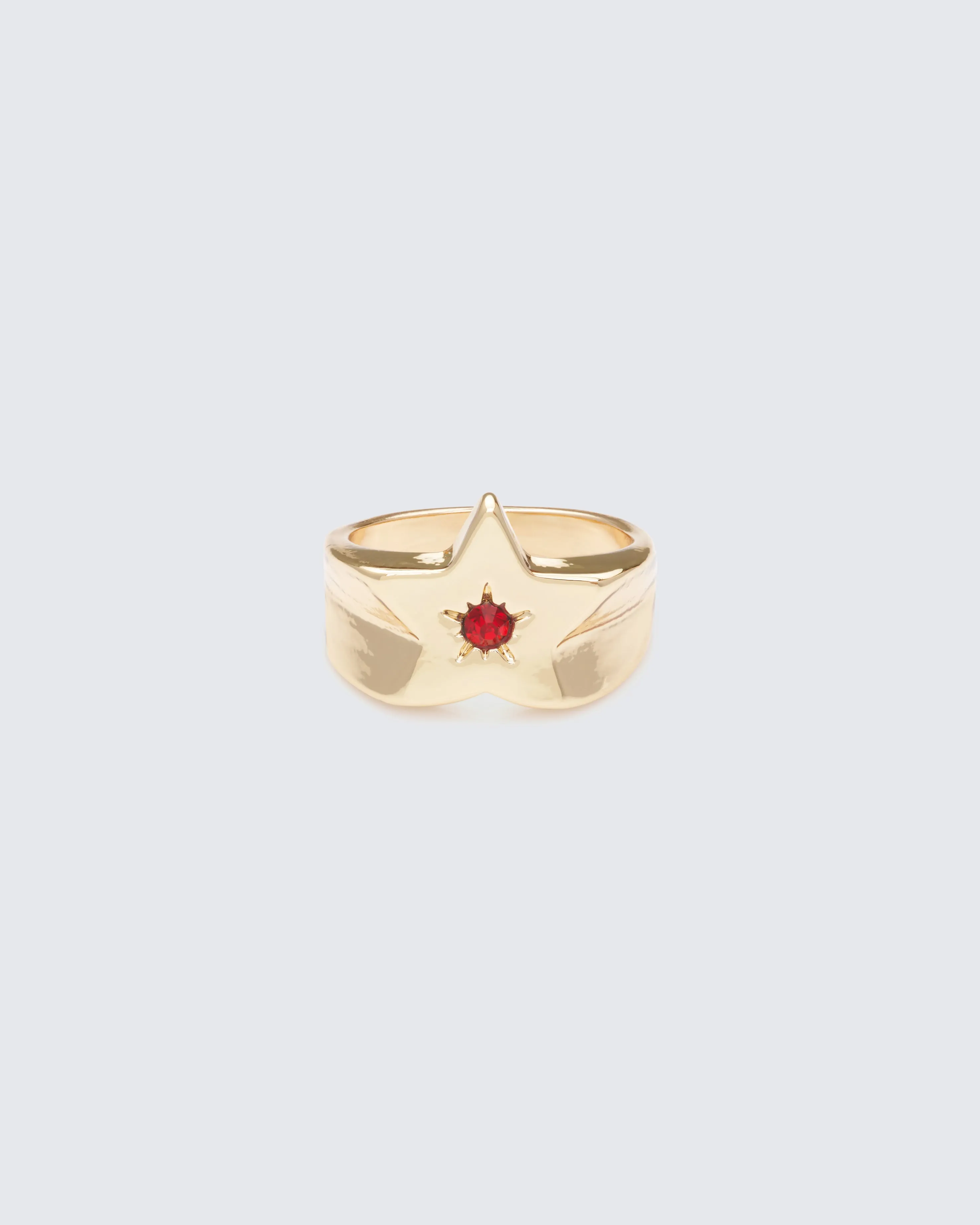 Iverra Gold Gemmed Star Ring sold by Finesse