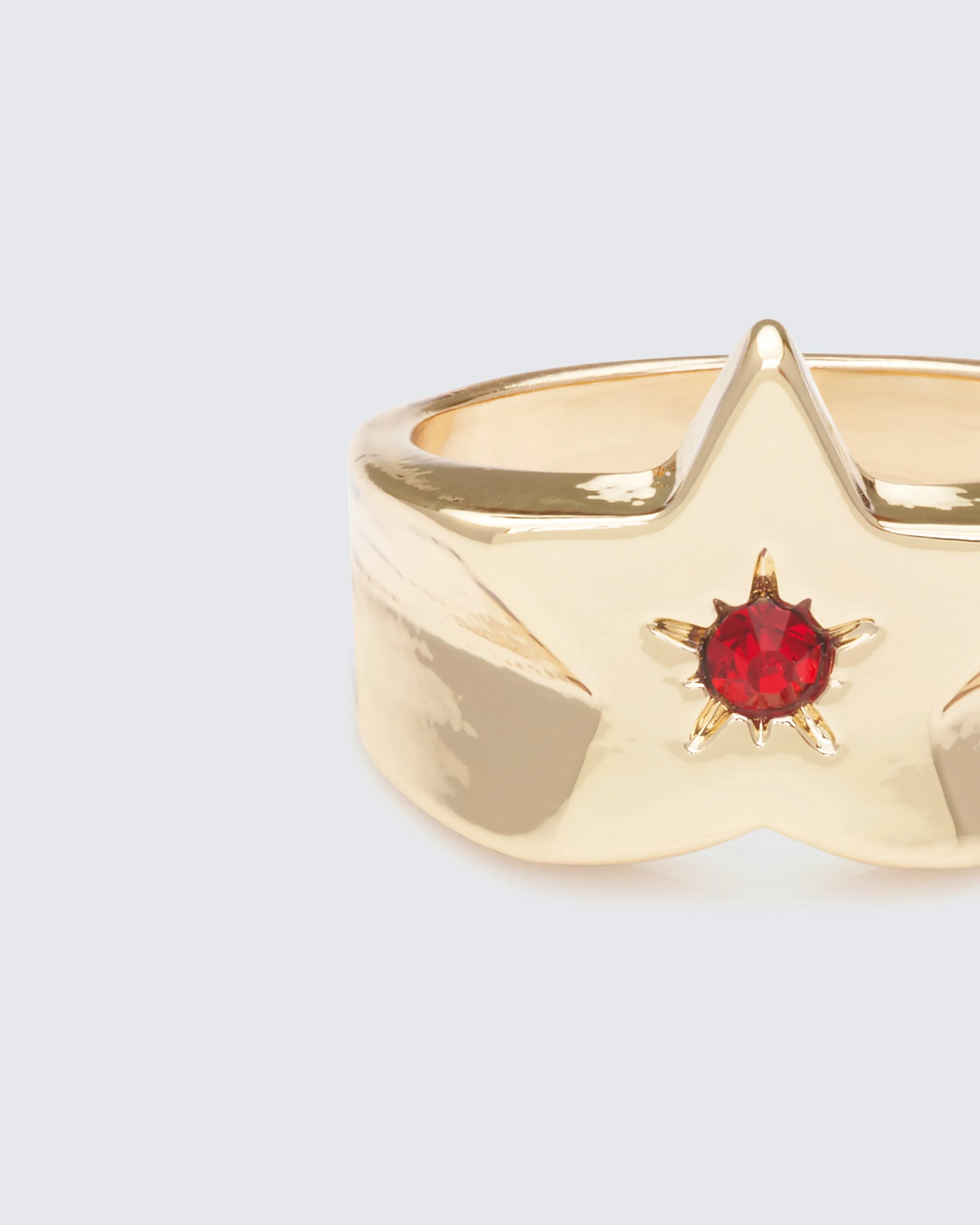 Iverra Gold Gemmed Star Ring sold by Finesse product image thumbnail 3