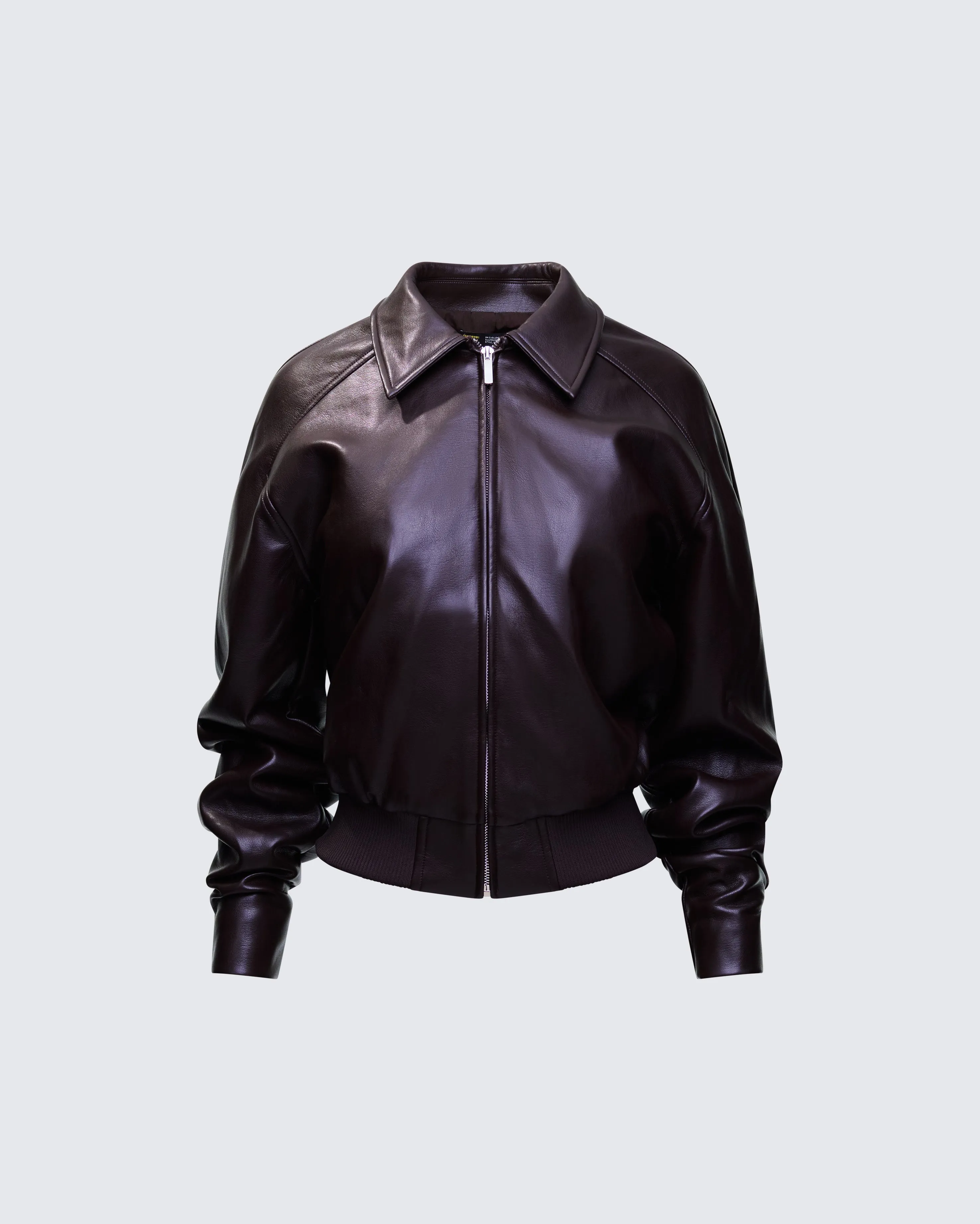 Waveney Brown Vegan Leather Jacket sold by Finesse