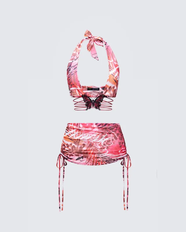 Cece Orange Printed Set sold by Finesse