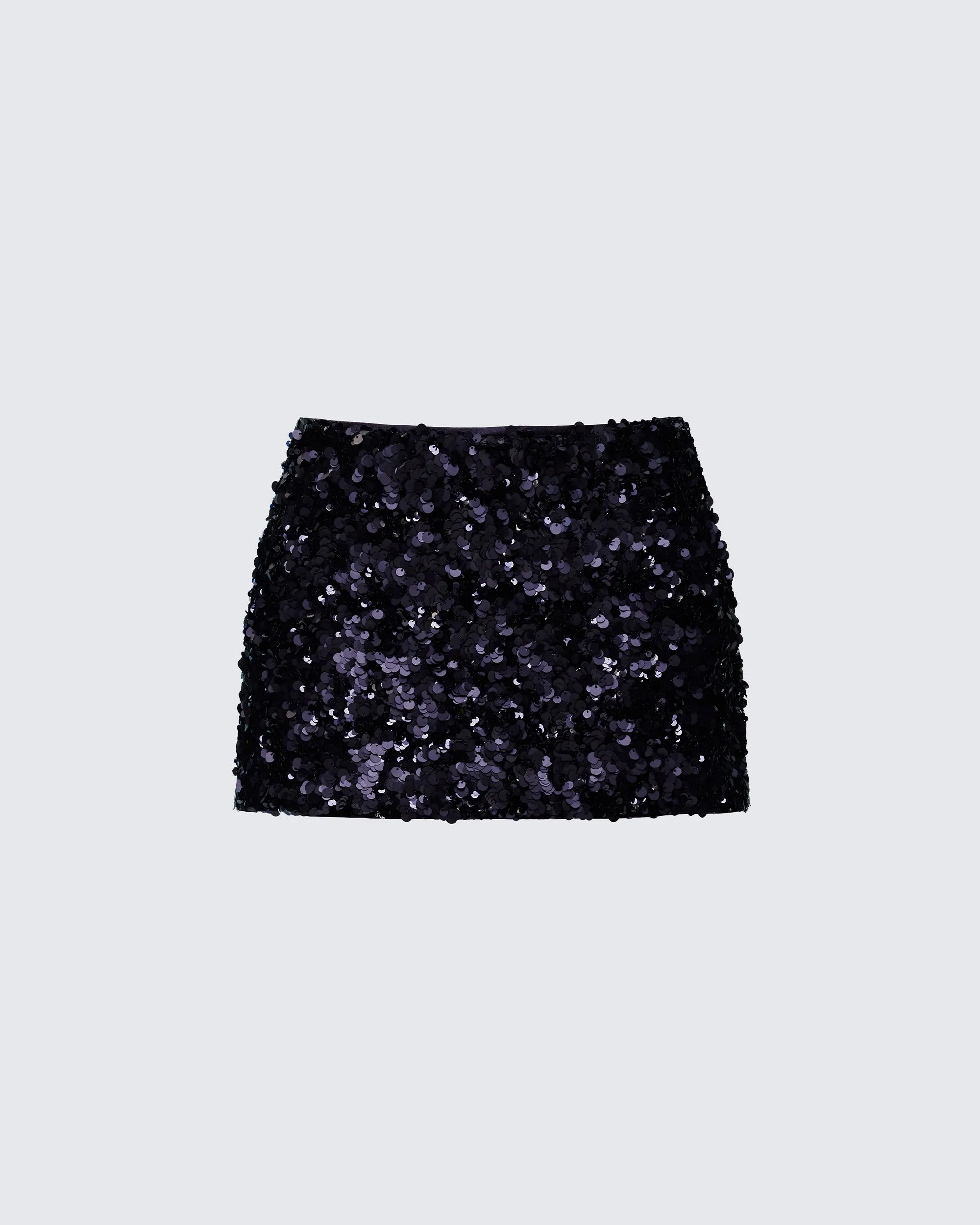 Twila Black Shell Sequin Mini Skirt sold by Finesse