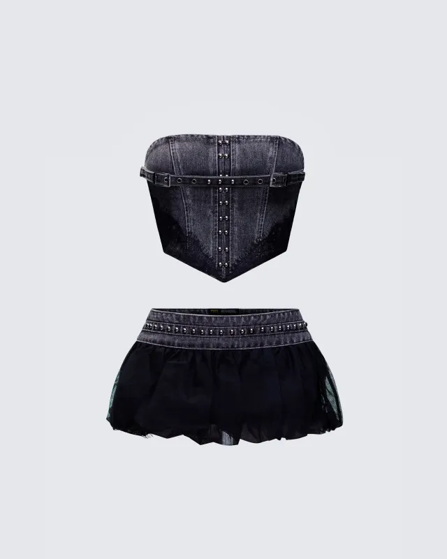 Titan Black Denim Set   sold by Finesse