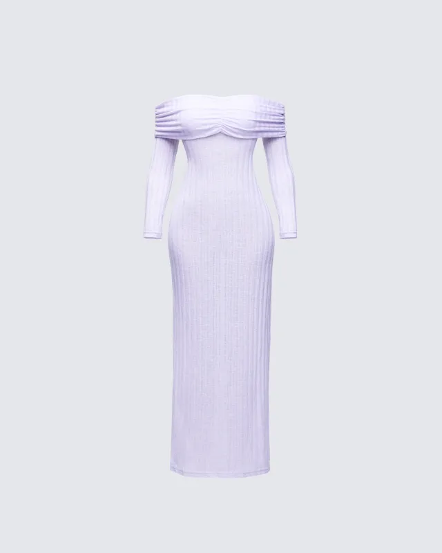 Sian Purple Knit Maxi Dress sold by Finesse