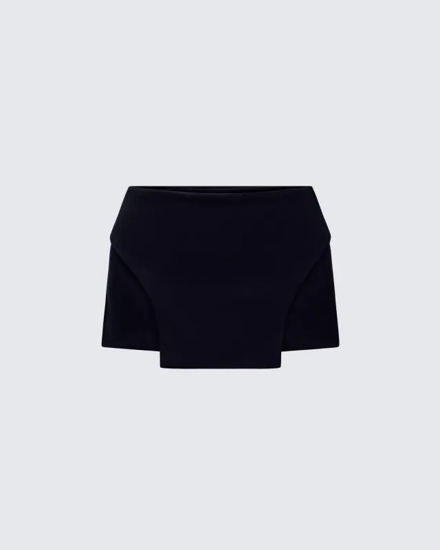 Shiloh Black Jump Hem Mini Skirt sold by Finesse