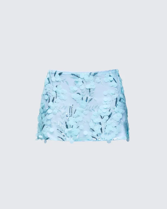 Rosalind Green Embellished Mini Skirt sold by Finesse