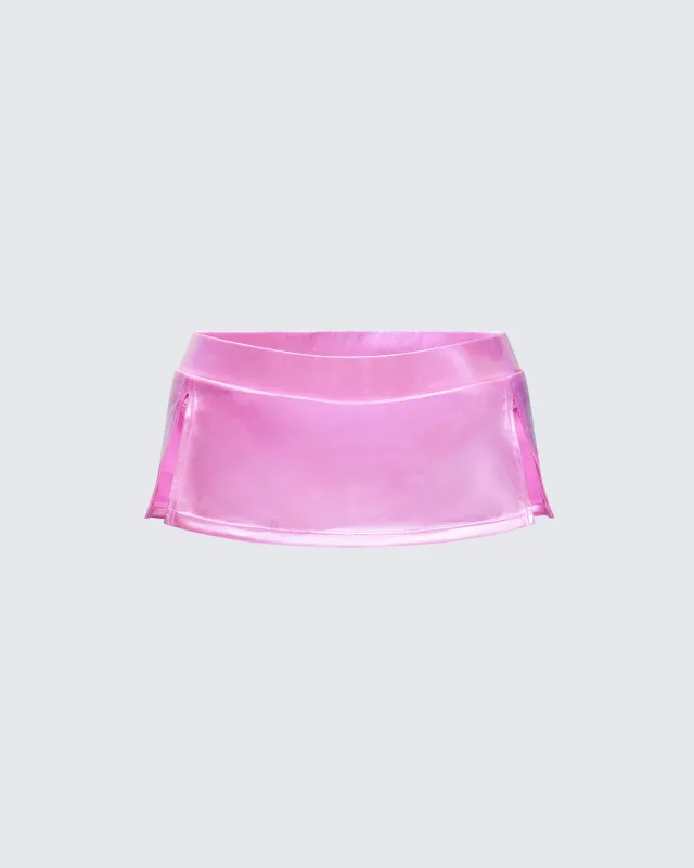Naijah Pink Metallic Tankini Bottom sold by Finesse