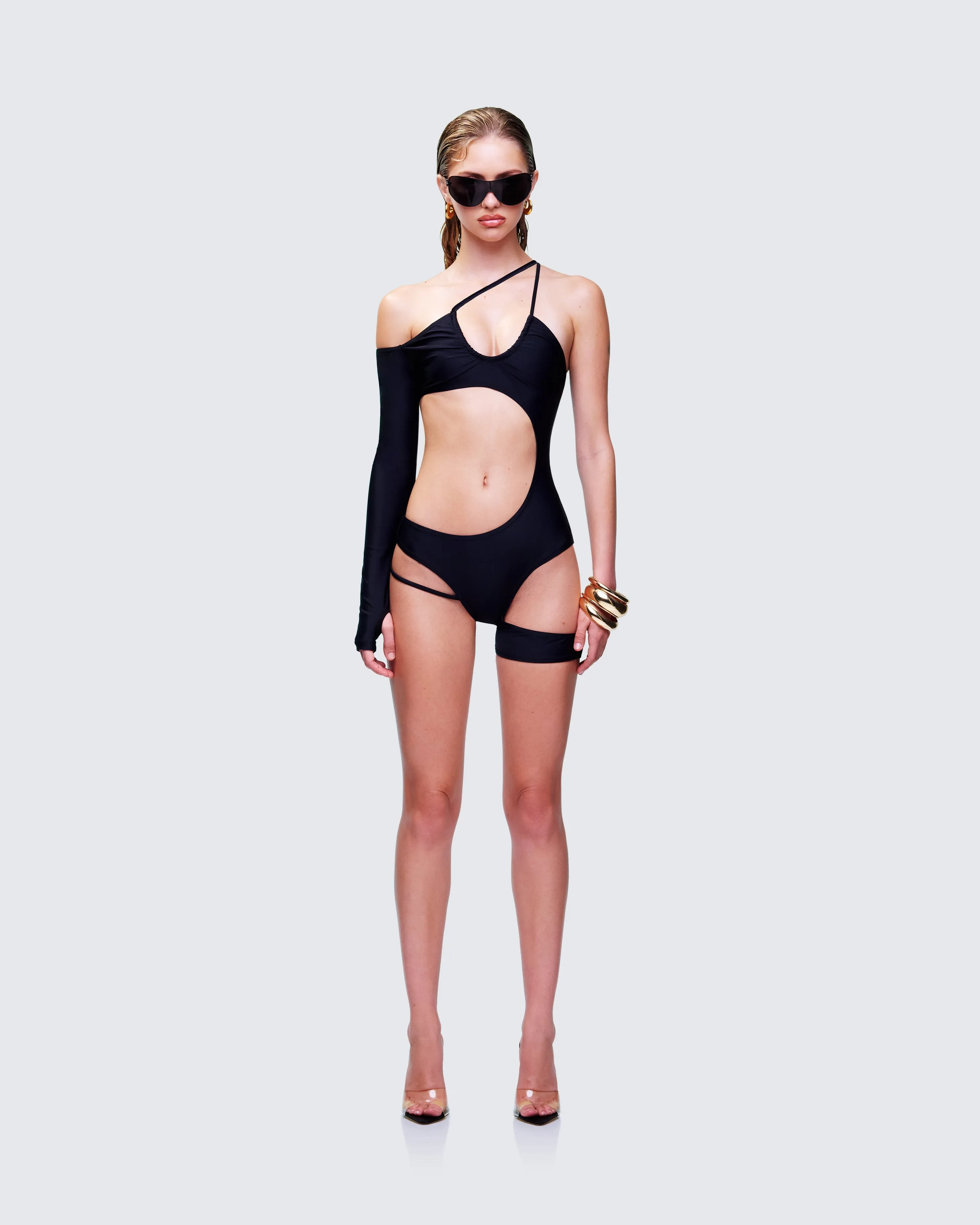 Astra Black Cut Out Swimsuit sold by Finesse product image thumbnail 2
