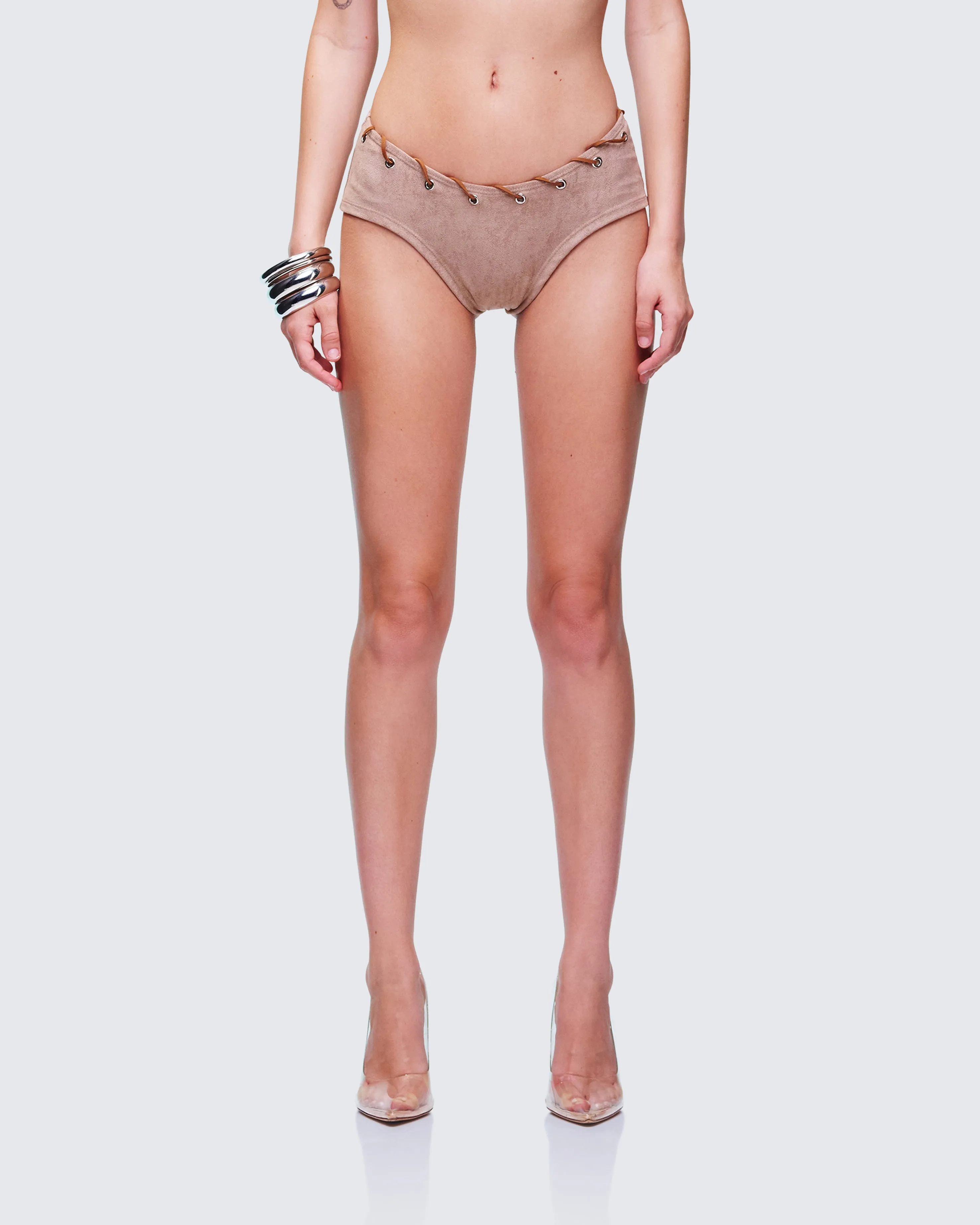 Dusk Tan Laced Swim Short sold by Finesse product image thumbnail 2