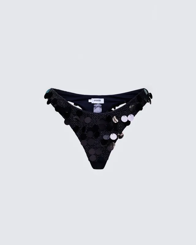 Zumi Black Sequin Minikini Bottom sold by Finesse