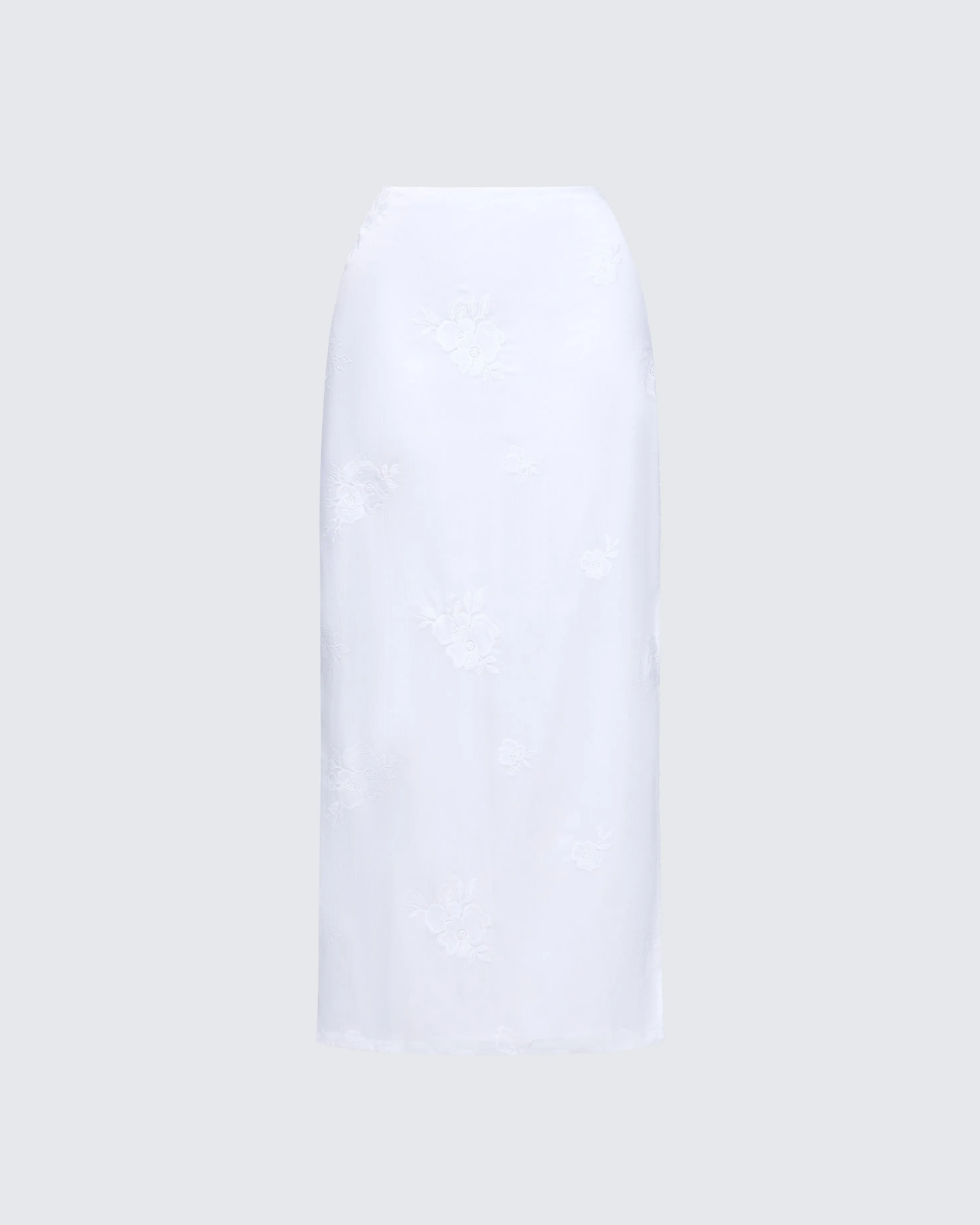 Isla Ivory Embroidered Maxi Skirt sold by Finesse