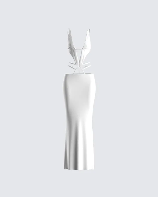 Pauline White Maxi Dress sold by Finesse