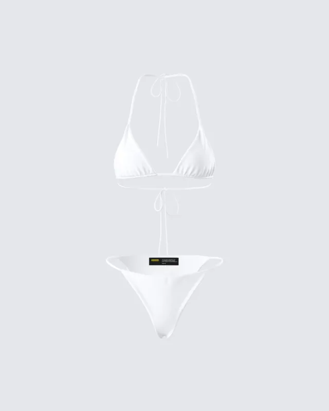 Twyla White Bikini Set sold by Finesse