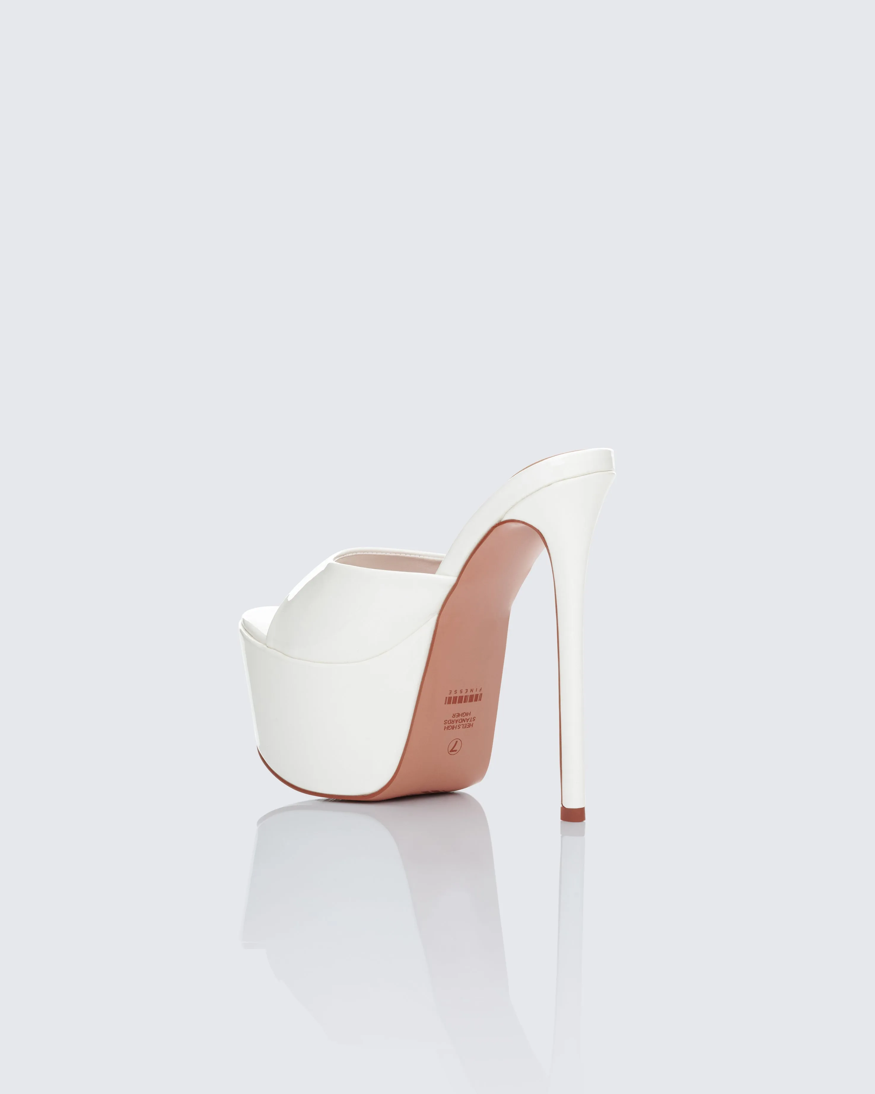 Portia White Platform Mules sold by Finesse product image thumbnail 3