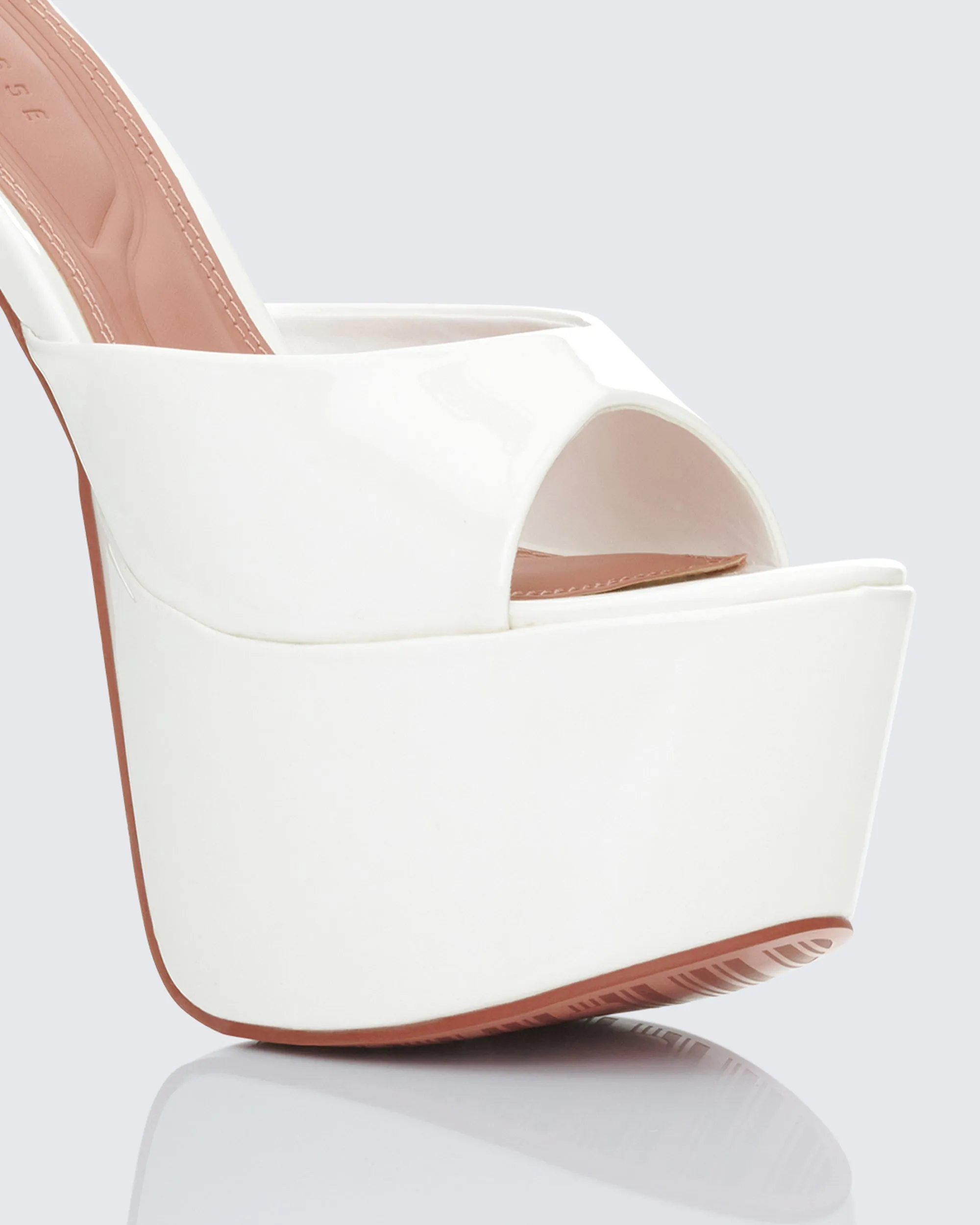 Portia White Platform Mules sold by Finesse product image thumbnail 4